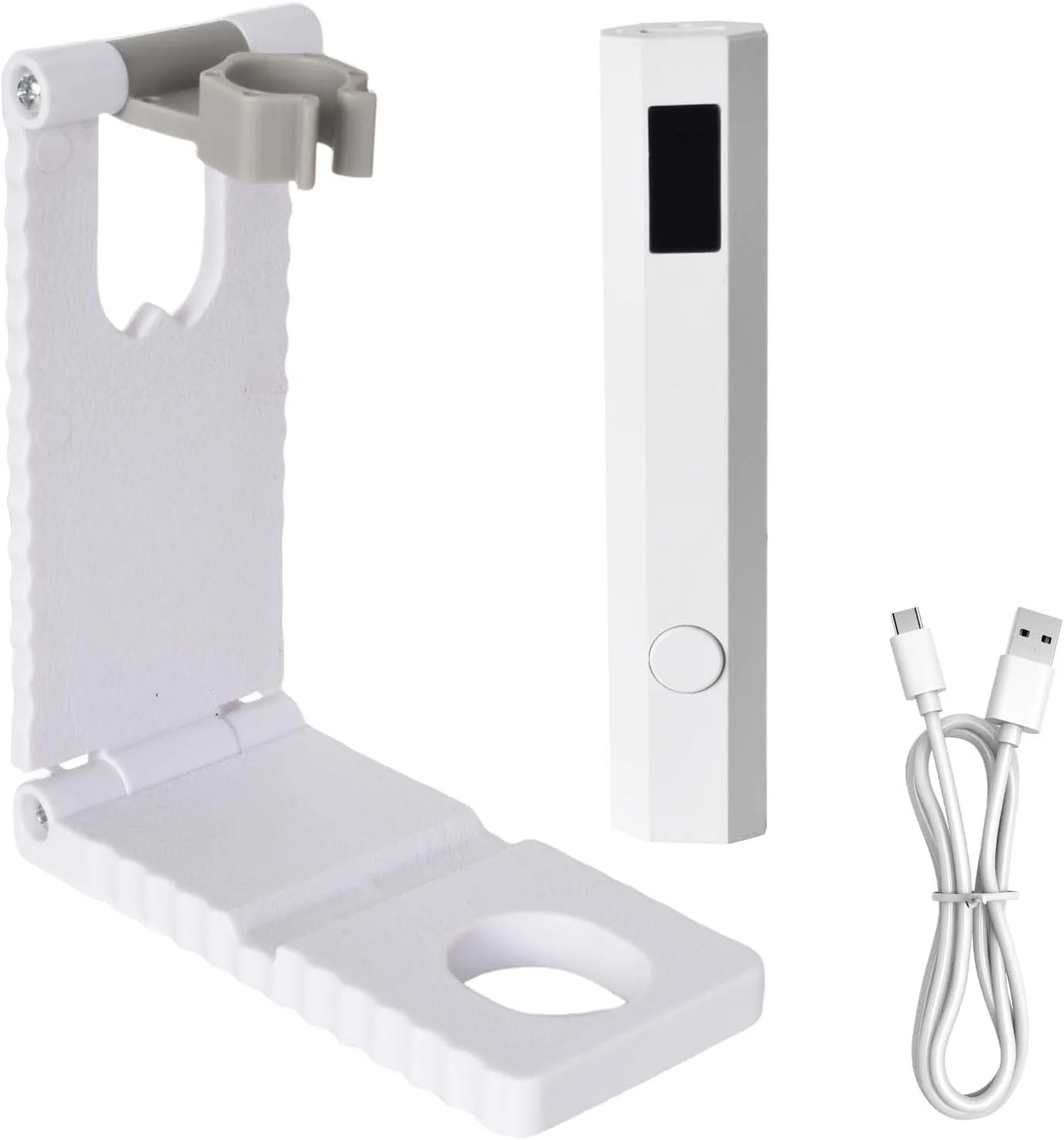 چراغ UV برای ناخن های ژلی، چراغ UV کوچک، چراغ UV برای ناخن های ژلی، مینی با پایه، چراغ UV برای ناخن، شکل مشعل، 2 حالت تایمر، خشک کن لاک ناخن، قابل شارژ، برای مبتدیان، سالن