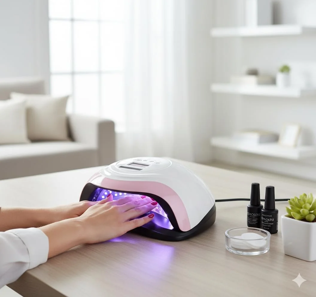 دستگاه خشک کن لاک ناخن 48 وات LED UV با 4 تنظیمات تایمر | دستگاه خشک کن لاک ژل حرفه ای برای خشک کردن لاک ناخن دست و پا | دستگاه خشک کن ناخن مانیکور پدیکور برای استفاده در منزل و سالن