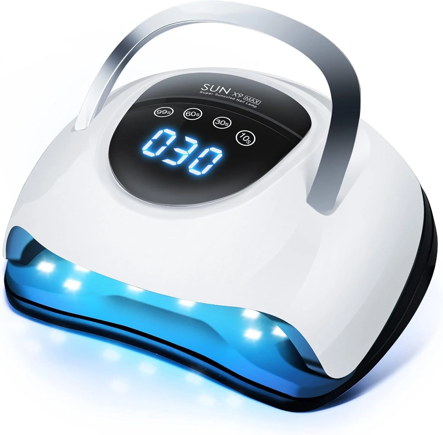 دستگاه خشک کن لاک ژل ناخن UV LED سایوسی 220 وات با 57 لامپ LED، 4 تنظیم تایمر و صفحه نمایش لمسی LCD، سنسور خودکار، مناسب برای ناخن های ژلی