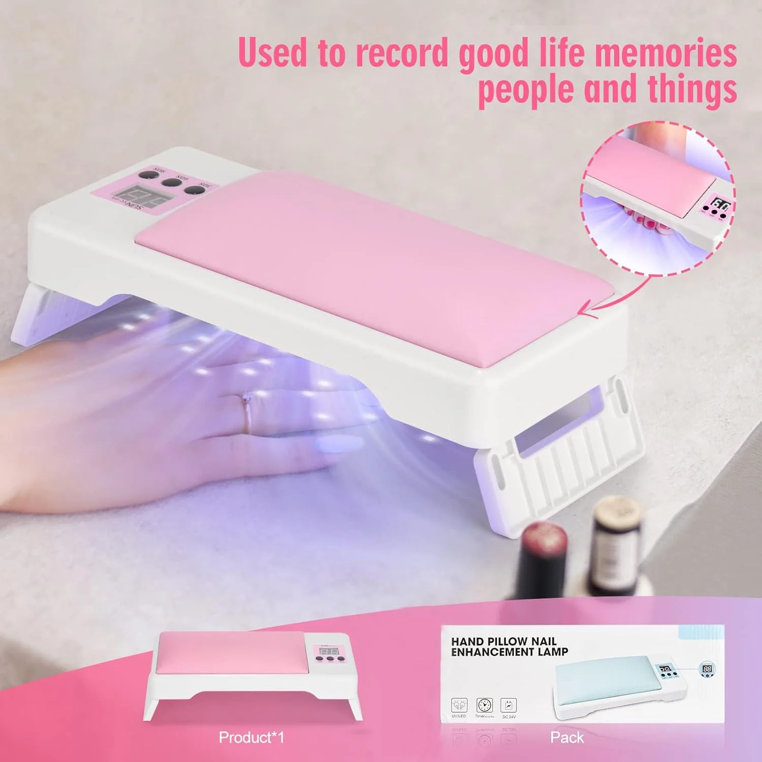 دستگاه خشک کن لاک ناخن UV LED، بالشتک مانیکور ناخن با استراحتگاه دست، برای سالن های حرفه ای مانیکور، ناخن ها، لاک، خشک کردن، پدیکور، ابزار هنری ناخن دستگاه خشک کن لاک ناخن UV LED، بالشتک مانیکور ناخن با استراحتگاه دست، برای سالن های حرفه ای مانیکور، ناخن ها، لاک، خشک کردن، پدیکور، ابزار هنری ناخن