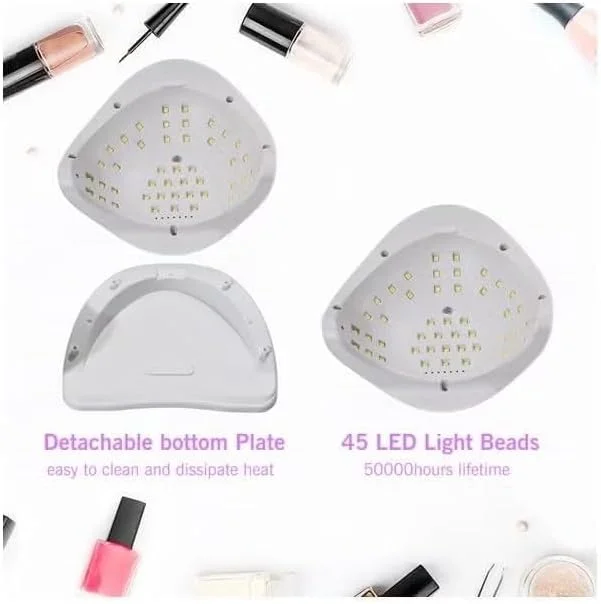 خشک کن ناخن خورشیدی، لوازم جانبی مانیکور، لامپ LED خشک کن ناخن ژلی، سفید