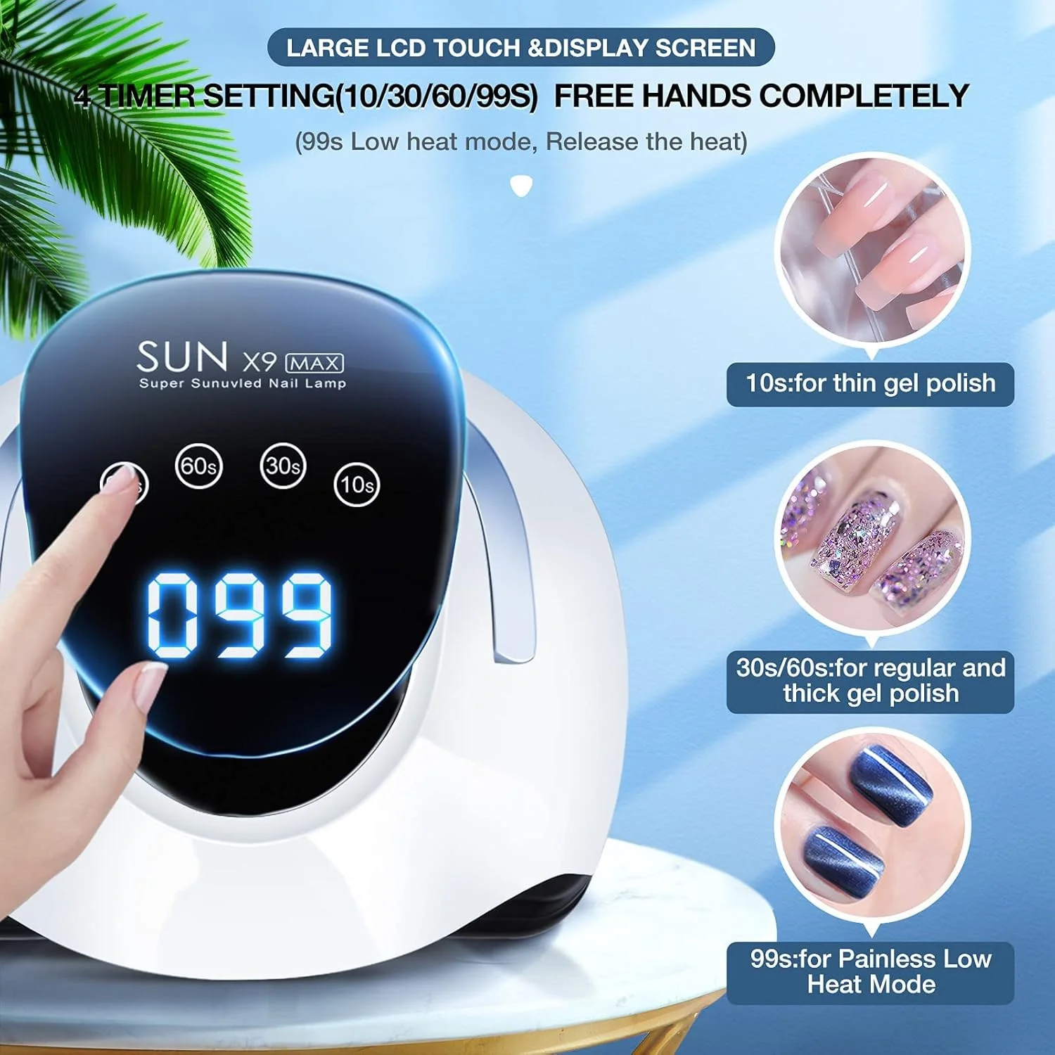 دستگاه خشک کن لاک ژل ناخن UV LED سایوسی 220 وات با 57 لامپ LED، 4 تنظیم تایمر و صفحه نمایش لمسی LCD، سنسور خودکار، مناسب برای ناخن های ژلی دستگاه خشک کن لاک ژل ناخن UV LED سایوسی 220 وات با 57 لامپ LED، 4 تنظیم تایمر و صفحه نمایش لمسی LCD، سنسور خودکار، مناسب برای ناخن های ژلی