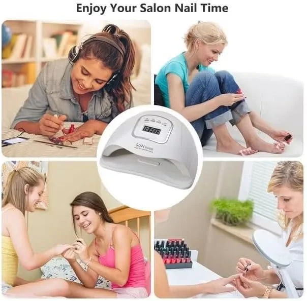 خشک کن ناخن خورشیدی، لوازم جانبی مانیکور، لامپ LED خشک کن ناخن ژلی، سفید