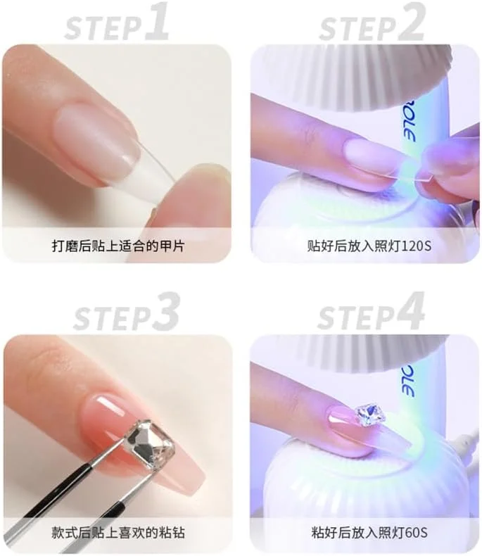 دستگاه خشک کن لاک ناخن UV/LED دو در یک گلوبال فشن - 12 وات، طرح قارچ، خشک کردن سریع در 30 ثانیه، مناسب سفر، تغذیه از طریق USB، سبک و ملایم روی پوست، استفاده آسان، مناسب برای لاک ژل - سفید