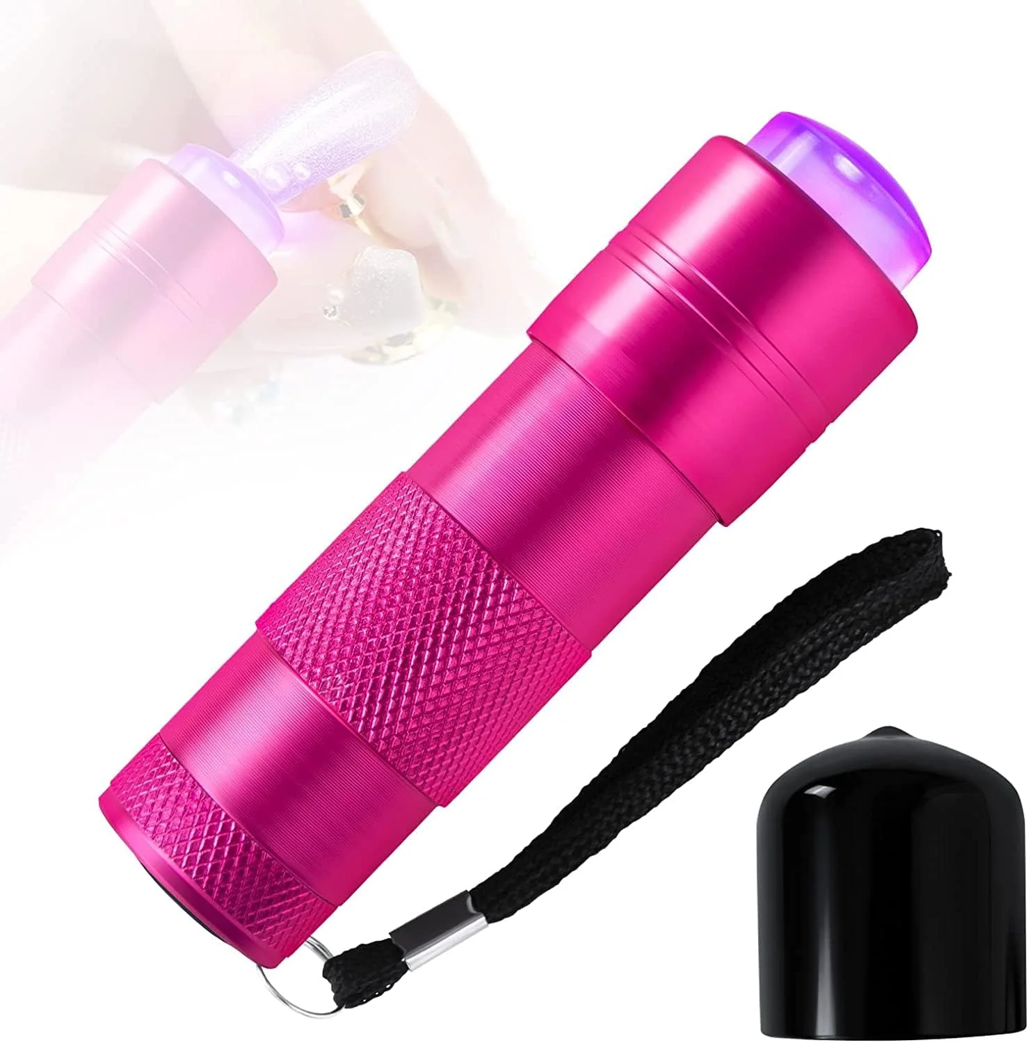 چراغ LED ناخن SYOSI، چراغ کوچک ناخن برای ناخن های ژلی، خشک کن LED ناخن فشاری، چراغ قوه دستی خشک کننده ناخن، فشار دهنده کوچک قابل حمل چراغ ناخن، ابزار طراحی ناخن برای دکوراسیون مانیکور لاک ناخن