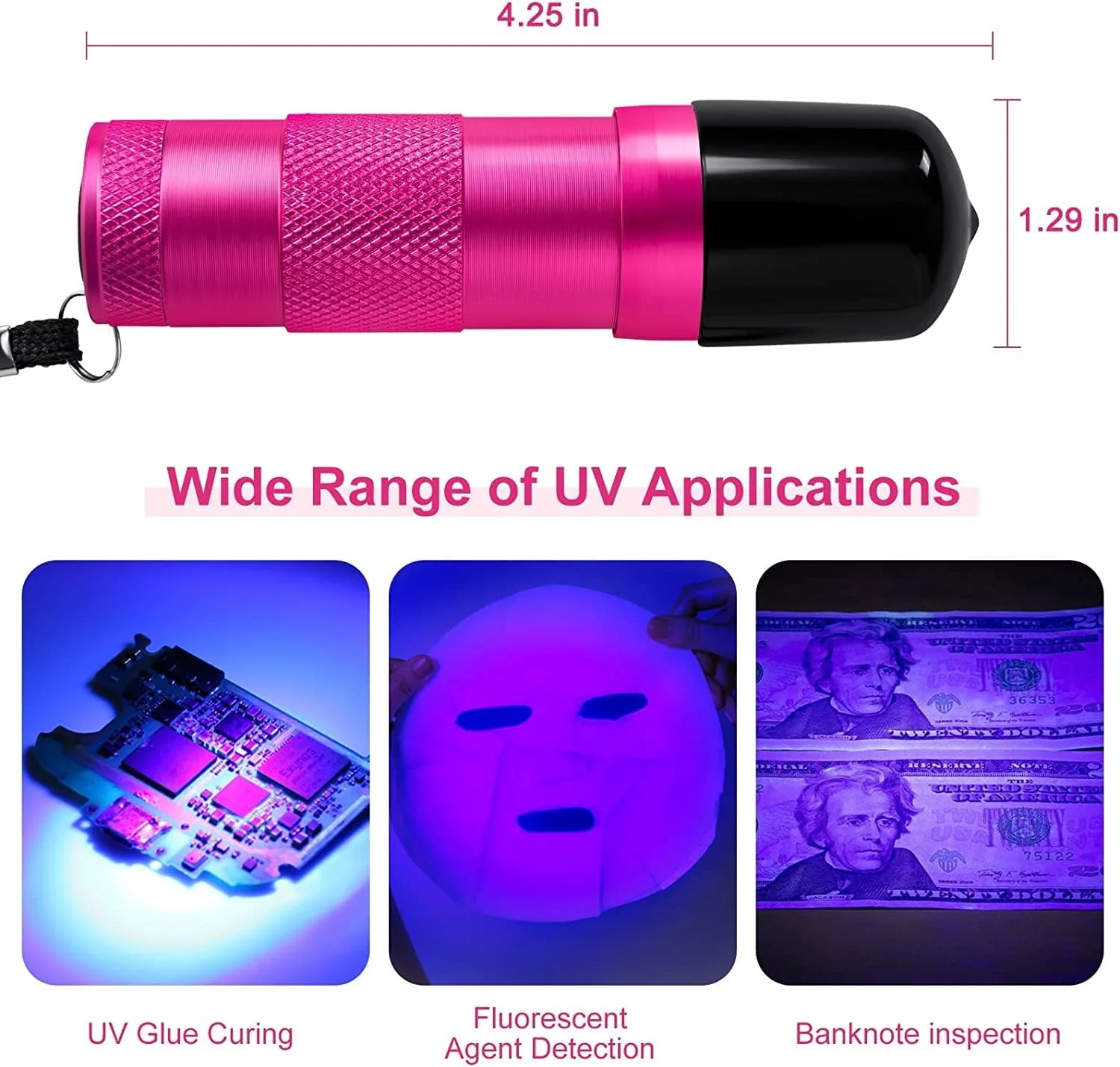 چراغ LED ناخن SYOSI، چراغ کوچک ناخن برای ناخن های ژلی، خشک کن LED ناخن فشاری، چراغ قوه دستی خشک کننده ناخن، فشار دهنده کوچک قابل حمل چراغ ناخن، ابزار طراحی ناخن برای دکوراسیون مانیکور لاک ناخن