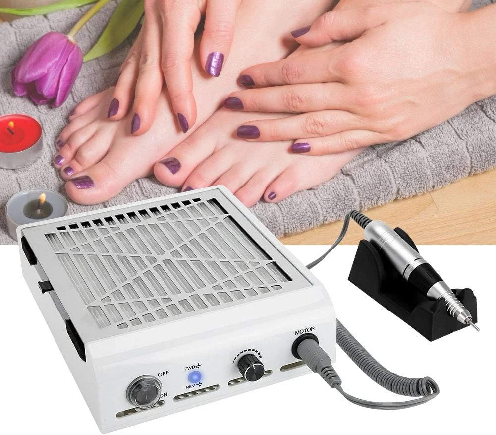 دستگاه جمع کننده گرد و غبار ناخن 60 وات، فن مکنده برقی سالن طراحی ناخن (UK)