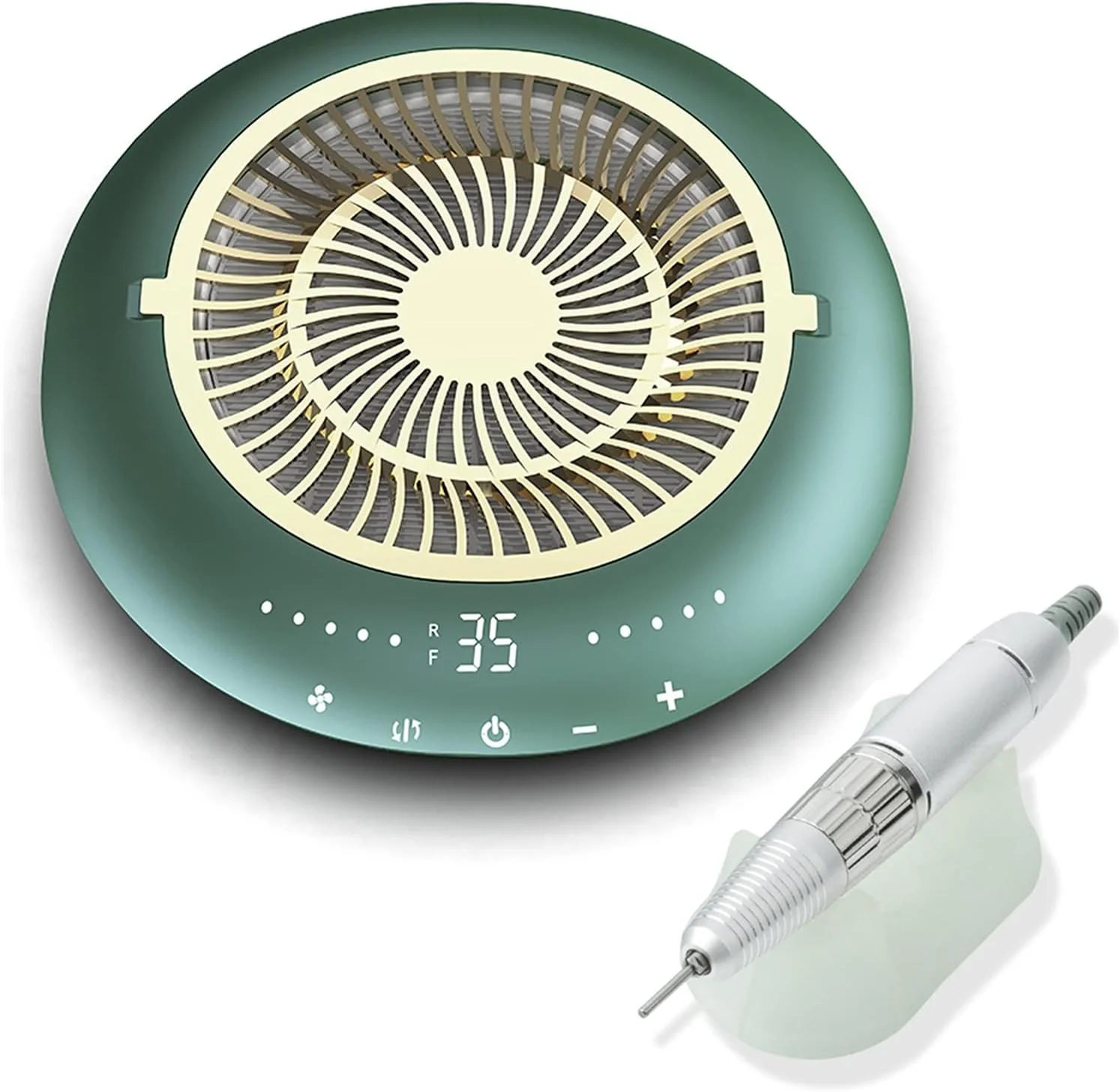 سوهان برقی ناخن 2 در 1 با مکنده گرد و غبار ناخن 60 وات، دستگاه مانیکور فن دار، ابزار قدرتمند کم صدا برای ناخن های اکریلیک و ژلی (دسته دار، سبز) سوهان برقی ناخن 2 در 1 با مکنده گرد و غبار ناخن 60 وات، دستگاه مانیکور فن دار، ابزار قدرتمند کم صدا برای ناخن های اکریلیک و ژلی (دسته دار، سبز)