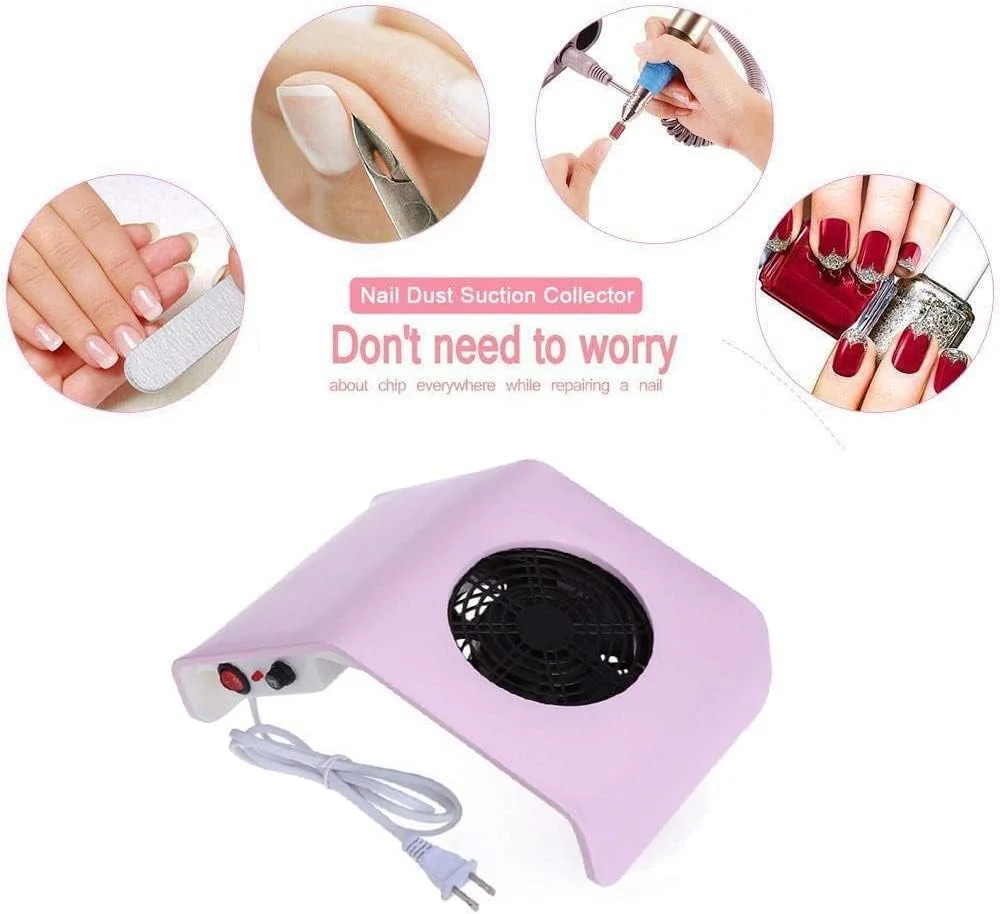 فن میز ناخن و دستگاه مکش گرد و غبار ناخن، تجهیزات حرفه ای سالن مانیکور و پدیکور (رنگ: صورتی) فن میز ناخن و دستگاه مکش گرد و غبار ناخن، تجهیزات حرفه ای سالن مانیکور و پدیکور (رنگ: صورتی)