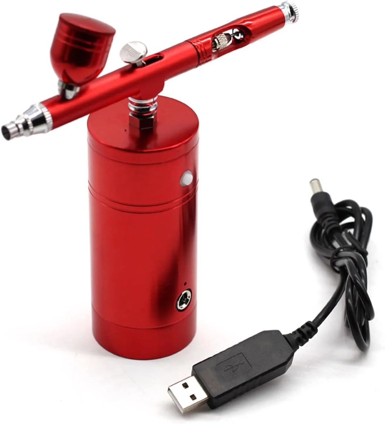 اسپری رنگ ایربراش، ابزار طراحی کمپرسور هوا برای نقاشی هنری، تاتو، صنایع دستی، کیک، ایر براش رنگ پاش 0.3 میلی متر با کیت سند بلاستر USB