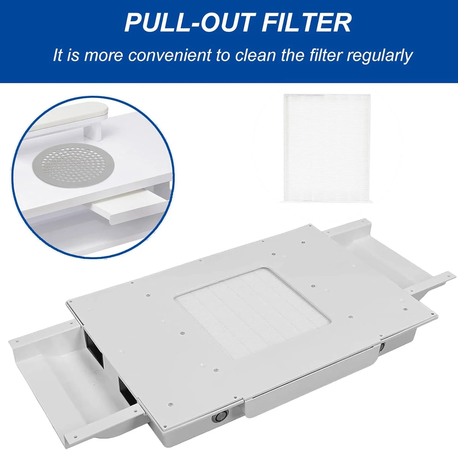 دستگاه مکنده گرد و غبار ناخن توکار، دارای 4 فن/مکش قوی/2 کلید LED، بدون باقی ماندن گرد و غبار، مناسب برای سالن ناخن/منزل دستگاه مکنده گرد و غبار ناخن توکار، دارای 4 فن/مکش قوی/2 کلید LED، بدون باقی ماندن گرد و غبار، مناسب برای سالن ناخن/منزل