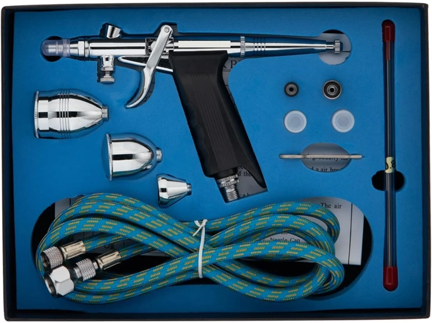 پیستوله رنگ پاش 0.3/0.5/0.8 میلی‌متر دو حالته با مخزن ثقلی NT-116B، مجموعه ایربراش 2cc 5cc 13cc، مدل رنگ پاش ایر براش