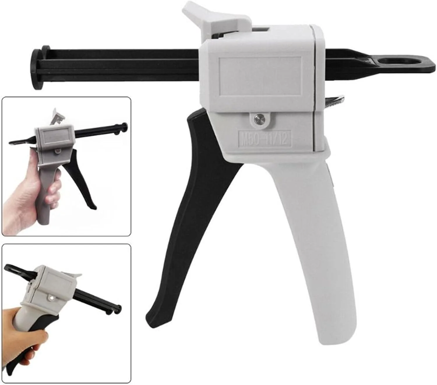 تفنگ اسپری رنگ پاش، تفنگ چسب یونیورسال 50 میلی لیتری دو جزئی AB اپوکسی، تفنگ درزگیر، اپلیکاتور، پخش کننده دستی 2:1/1:1 برای هنر ناخن موقت، خودرو، سرگرمی