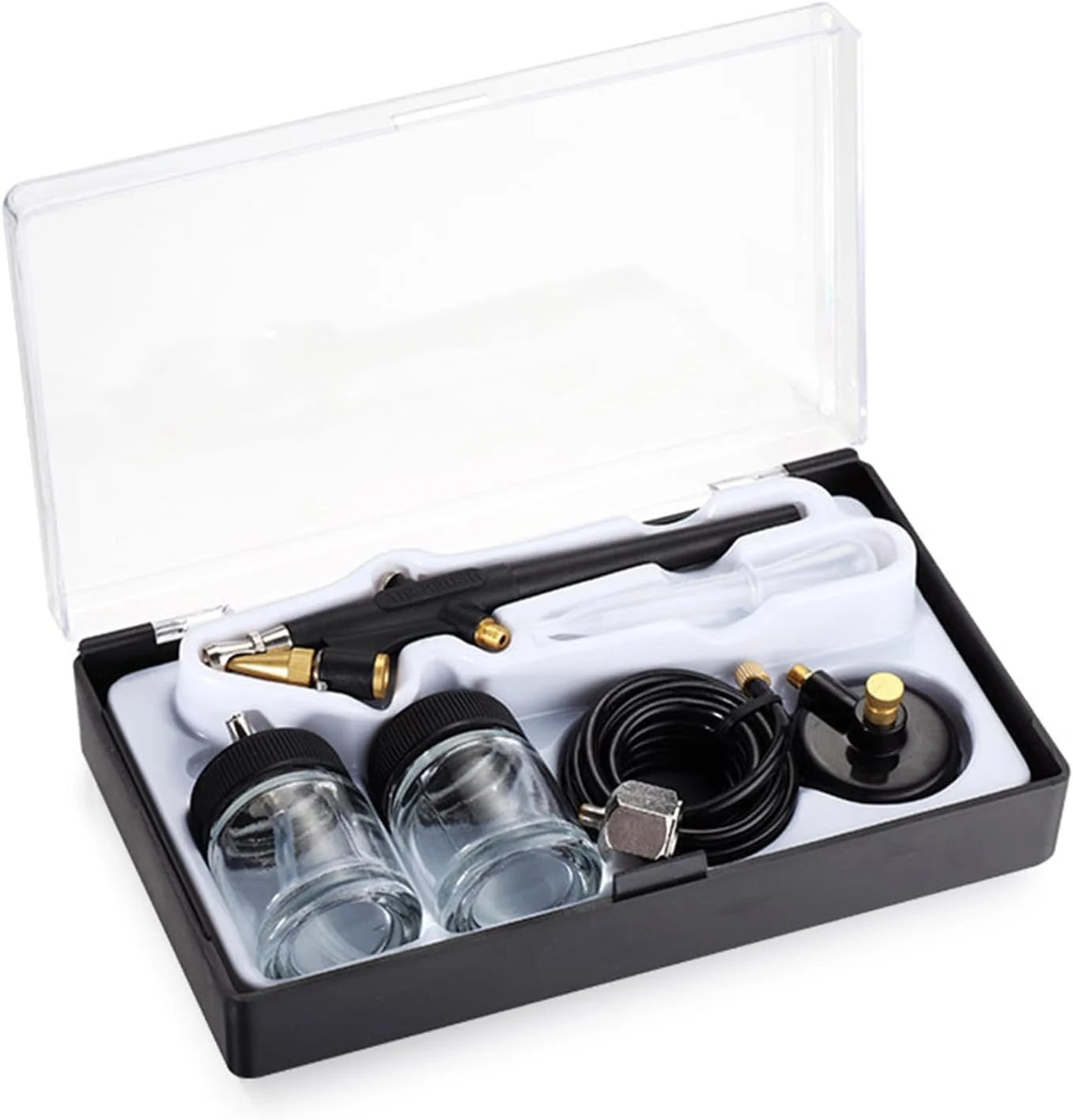 کیت کمپرسور هوا انژکتوری، ست تفنگ اسپری رنگ ایر براش برای هنر ناخن، صنایع دستی، کیک، مه پاش، ست رنگ آمیزی مدل، چند منظوره