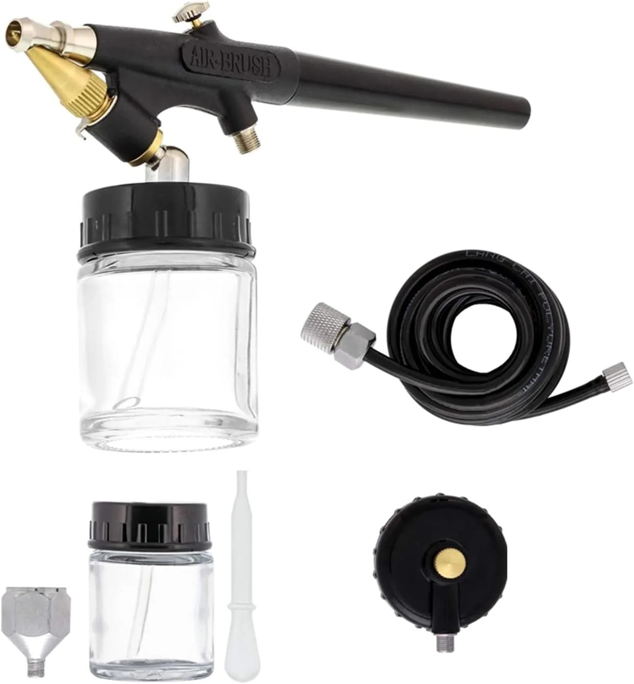 کیت کمپرسور هوا انژکتوری، ست تفنگ اسپری رنگ ایر براش برای هنر ناخن، صنایع دستی، کیک، مه پاش، ست رنگ آمیزی مدل، چند منظوره
