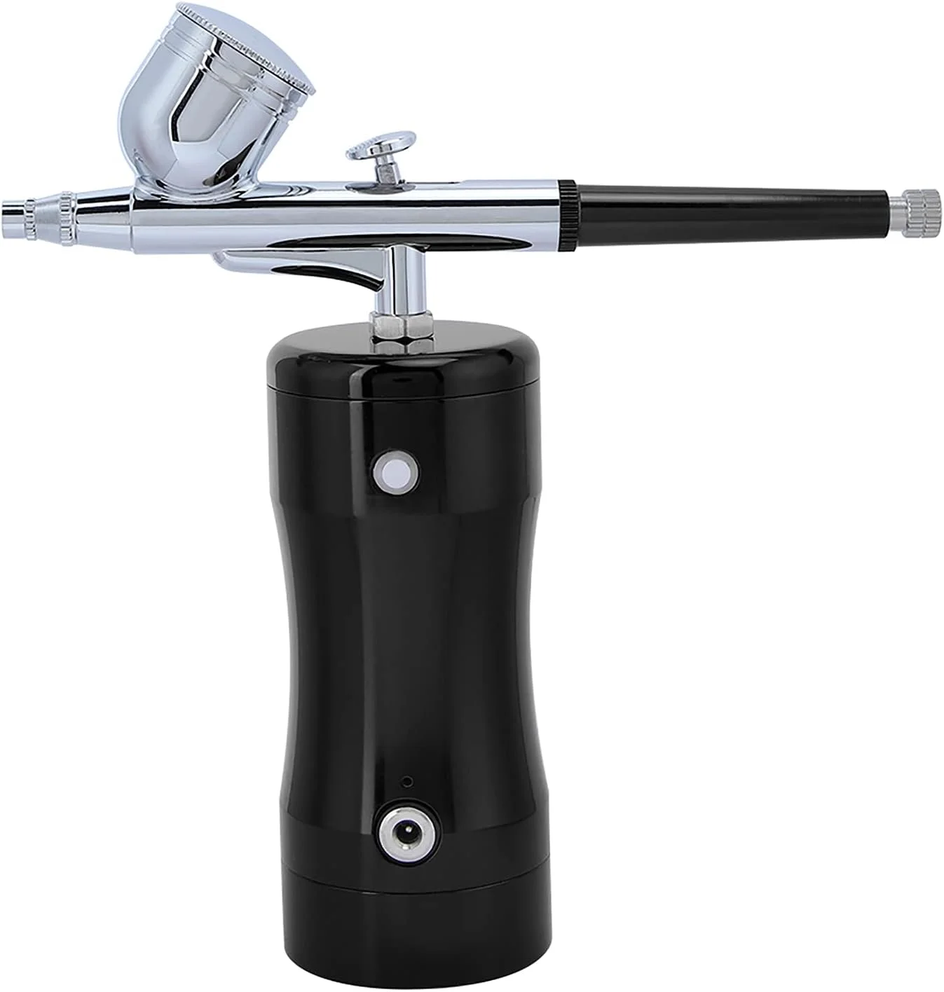 مجموعه ایربراش Fafeicy، کیت ایربراش، ابزار نقاشی هنری اسپری، مینی قابل حمل برای مدل تاتو به همراه ابزار (مشکی)