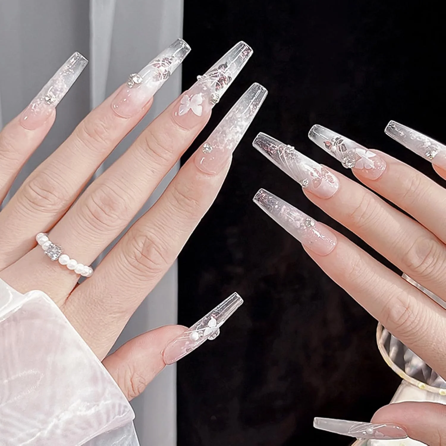 نیکنایدید ۶ ورق شابلون ایربراش استیکر ناخن طرح فرانسوی توخالی برای طراحی ناخن زنانه نیکنایدید ۶ ورق شابلون ایربراش استیکر ناخن طرح فرانسوی توخالی برای طراحی ناخن زنانه