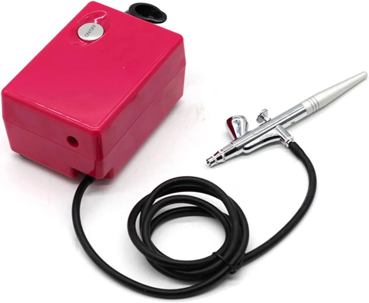 ایر براش اسپری با کمپرسور، کیت ایر براش 0.4 میلی متری، ابزارهای کوچک رنگ آمیزی ناخن، کیک، هنر ناخن موقت، مناسب برای خودرو و سرگرمی