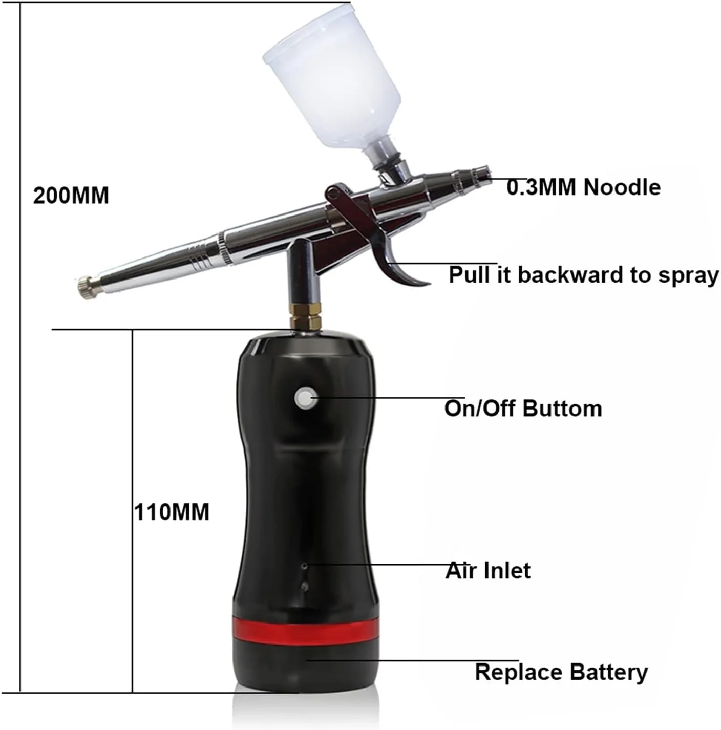 بهترین ایربراش با کیت کمپرسور 20CC 40CC تفنگ هوپر تعویض باتری رنگ ناخن رنگ معدنی تاتو سالن برای دیوارهای داخلی و خارجی منزل، سقف، فن (رنگ: قسمت D قرمز) بهترین ایربراش با کیت کمپرسور 20CC 40CC تفنگ هوپر تعویض باتری رنگ ناخن رنگ معدنی تاتو سالن برای دیوارهای داخلی و خارجی منزل، سقف، فن (رنگ: قسمت D قرمز)