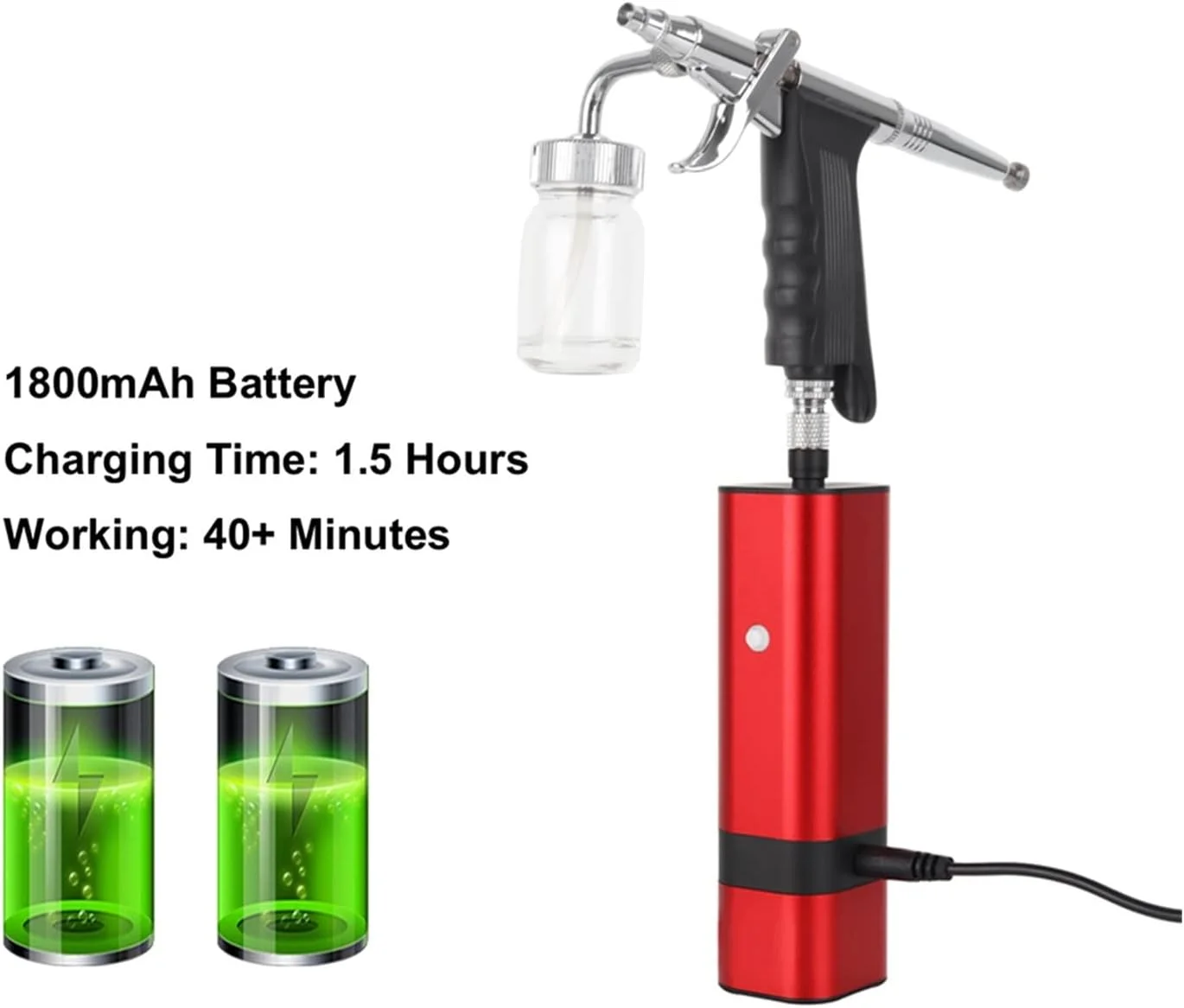 کیت ایربراش شارژی با تفنگی اسپری نوع سایفون ماشه ای برای هنر، مدل، نقاشی بدن، آرایش هنرمند، ناخن، خالکوبی، ابزار کیک، تفنگ رنگ برای نقاشی خانه (رنگ: Tm80s Bl) کیت ایربراش شارژی با تفنگی اسپری نوع سایفون ماشه ای برای هنر، مدل، نقاشی بدن، آرایش هنرمند، ناخن، خالکوبی، ابزار کیک، تفنگ رنگ برای نقاشی خانه (رنگ: Tm80s Bl)