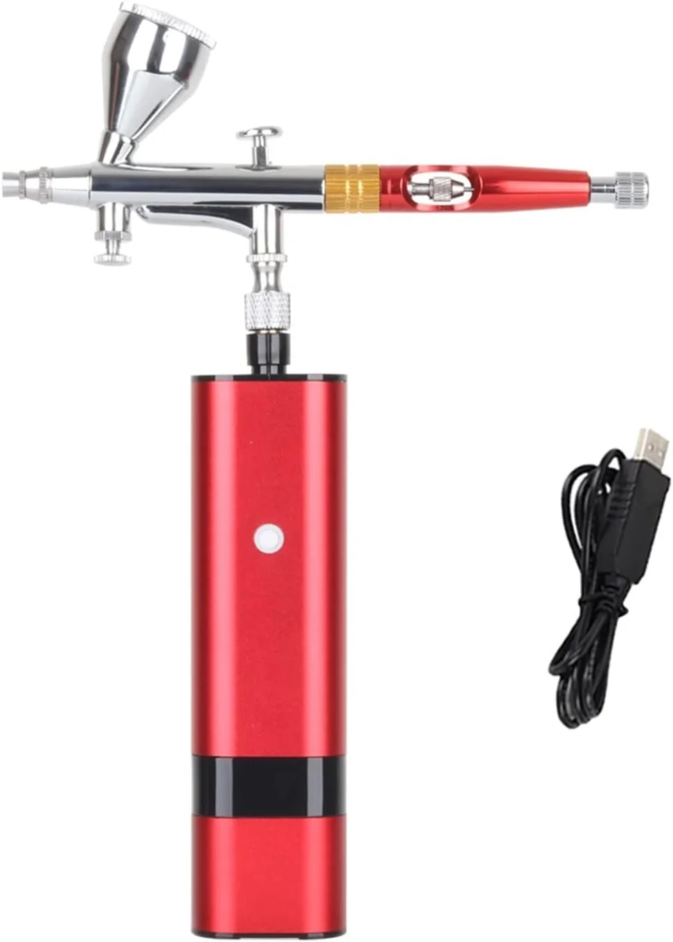 ست مینی ایربراش رنگ پاش با کمپرسور دو حالته و فشار بالا، دارای فنجان قابل تعویض برای نقاشی، تتو، مدل کیک، طراحی ناخن، آرایش، مناسب برای دیوارها، سقف، و سطوح داخلی و خارجی منزل