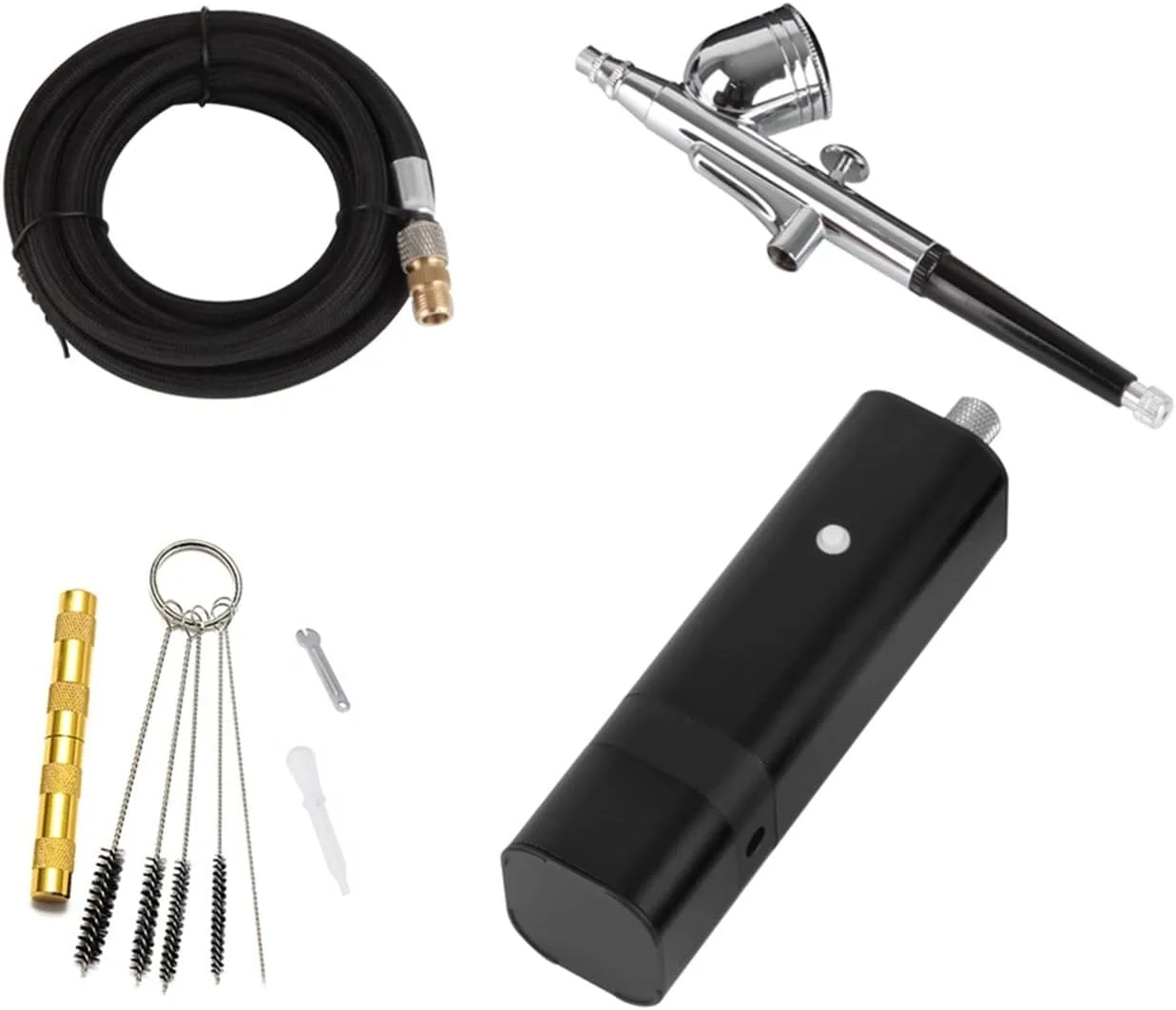 ست ایربراش با طراحی جدید و پیستوله گرانشی برای نقاشی هنری، مدل، بدن، آرایش، ناخن، خالکوبی و ابزار کیک (رنگ: قرمز TM80S F)(قرمز Tm80s E)