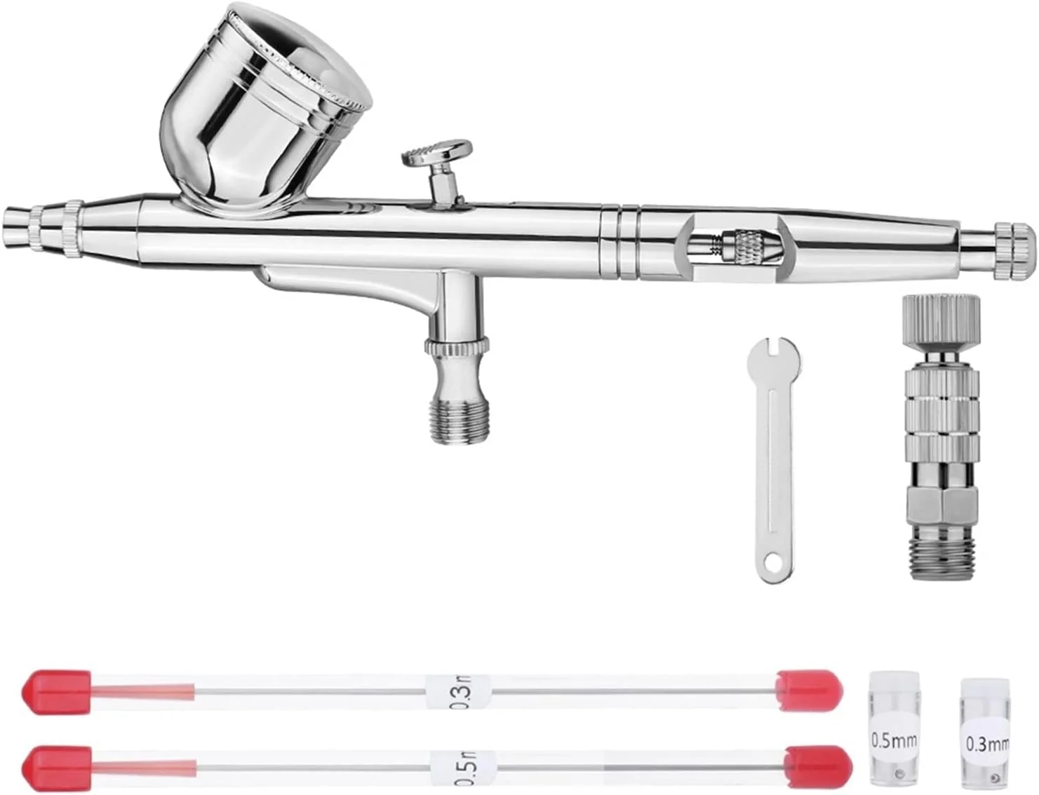 پیستوله رنگ پاش دو حالته با سایزهای نازل 0.2/0.3/0.5 میلی متر و ظرفیت 9cc/7cc به همراه کوپلینگ سریع برای هنر، صنایع دستی، مدل سازی، طراحی بدن، ناخن و ابزار رنگ پاشی (Nct-130t) پیستوله رنگ پاش دو حالته با سایزهای نازل 0.2/0.3/0.5 میلی متر و ظرفیت 9cc/7cc به همراه کوپلینگ سریع برای هنر، صنایع دستی، مدل سازی، طراحی بدن، ناخن و ابزار رنگ پاشی (Nct-130t)