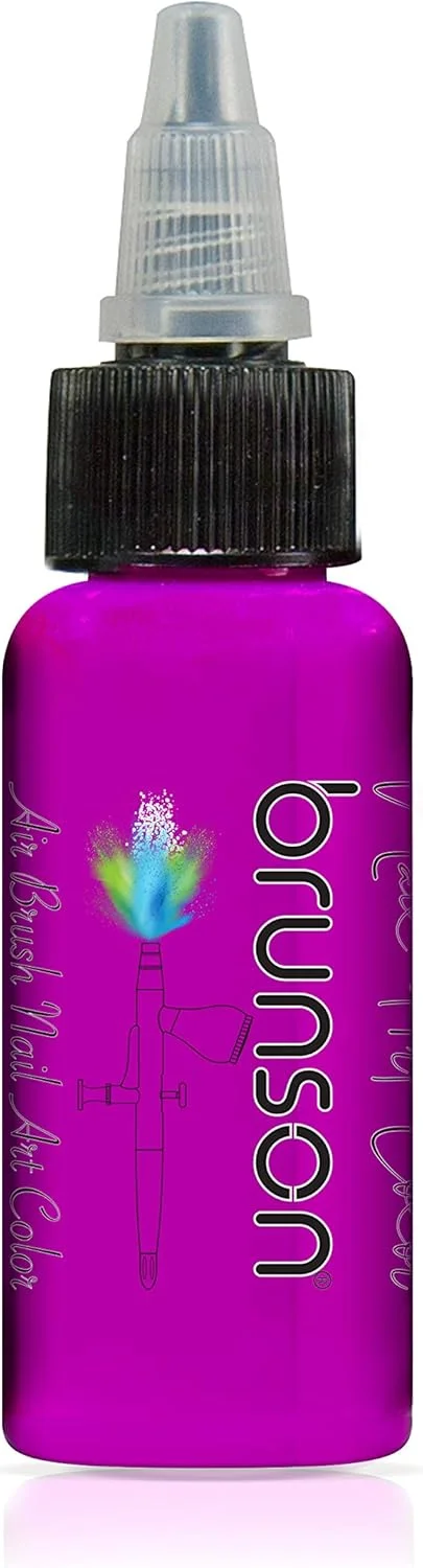 رنگ ایربراش ناخن برونسون بنفش فلورسنت 60 میلی لیتر