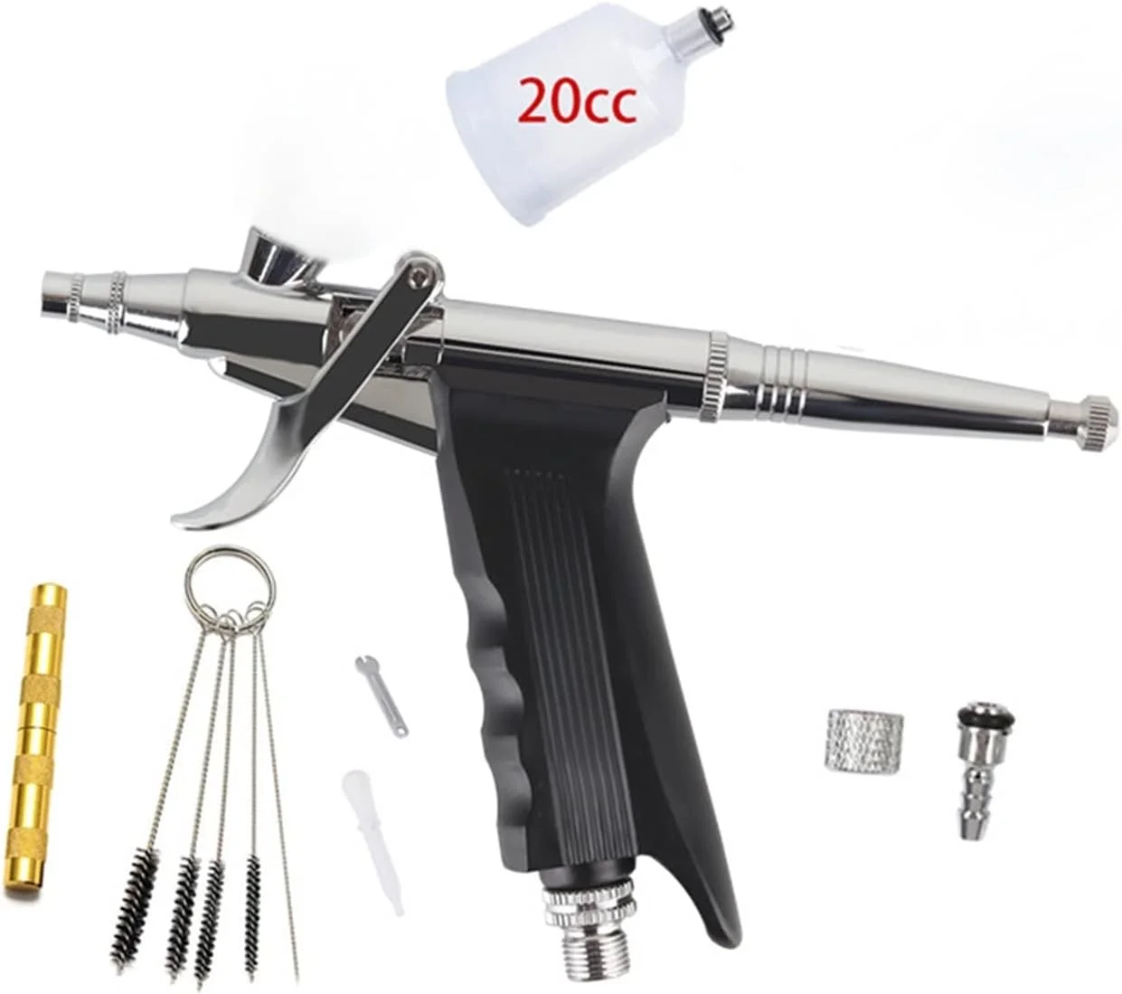 پیستوله بادی REHOOF دو حالته با ظرفیت بالا، قلم ایربراش، مناسب آرایش، ناخن، آرایشگری، تتو، رنگ خودرو، تزئین کیک، ابزار تعمیر خودرو، کیت نقاشی (رنگ: E)