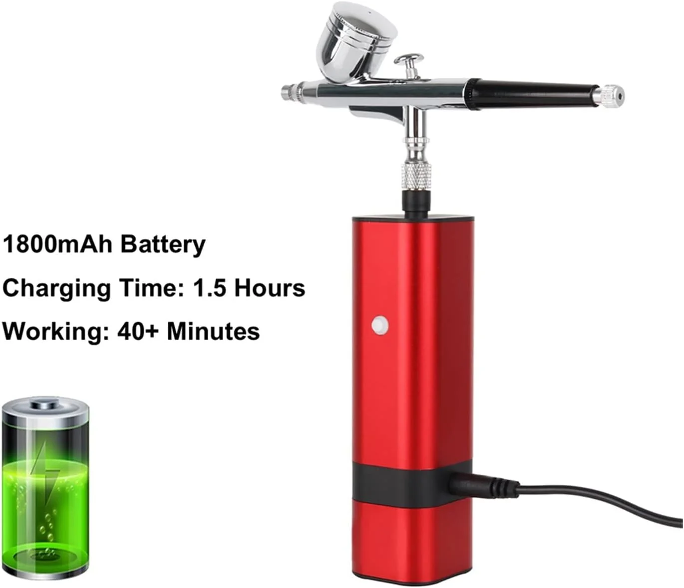 کیت ایربراش قابل حمل با کمپرسور 30PSI به همراه پیستوله گرانشی برای هنر، مدل، نقاشی بدن، آرایش هنرمند، ناخن، خالکوبی، ابزار کیک و اسپری (کیت تمیز کننده)