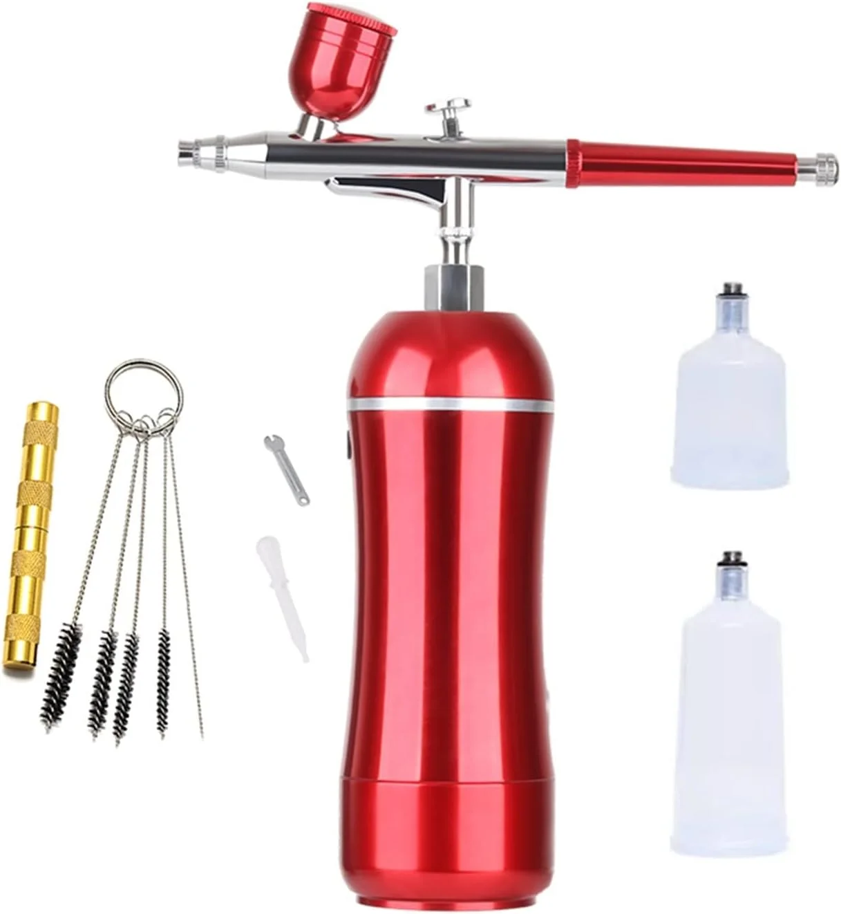 ایر براش شارژی با کمپرسور PSI بالا، جریان هوای زیاد و عملکرد دوگانه، مناسب برای هنر، مدل سازی، نقاشی بدن، آرایش، و ابزار اسپری ناخن (بخش 2)