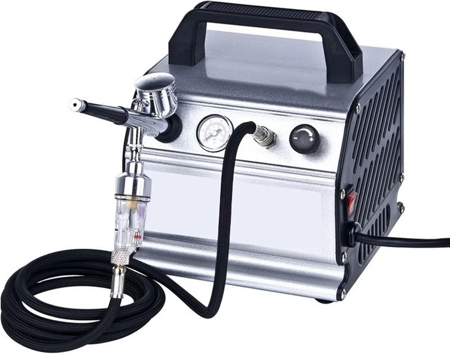 دستگاه ایربراش رنگ ناخن تجاری 123 واتی، کیت ایربراش آرایشی 300 میلی لیتری با کمپرسور هوا، دستگاه اسپری زیبایی برای آرایش