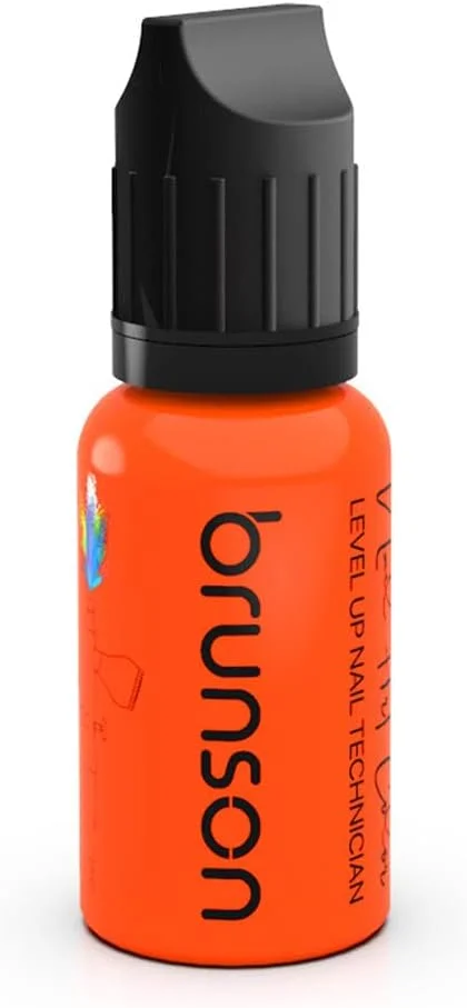 جوهر طراحی ناخن برانسون، رنگ ایربراش، رنگ اکریلیک، لاک ناخن/رنگدانه برای مدل، سرگرمی، صنایع دستی، چرم و نقاشی کفش، استنسیل ناخن، رنگ ایربراش طراحی ناخن BAP23 نارنجی تیره (60 میلی لیتر)