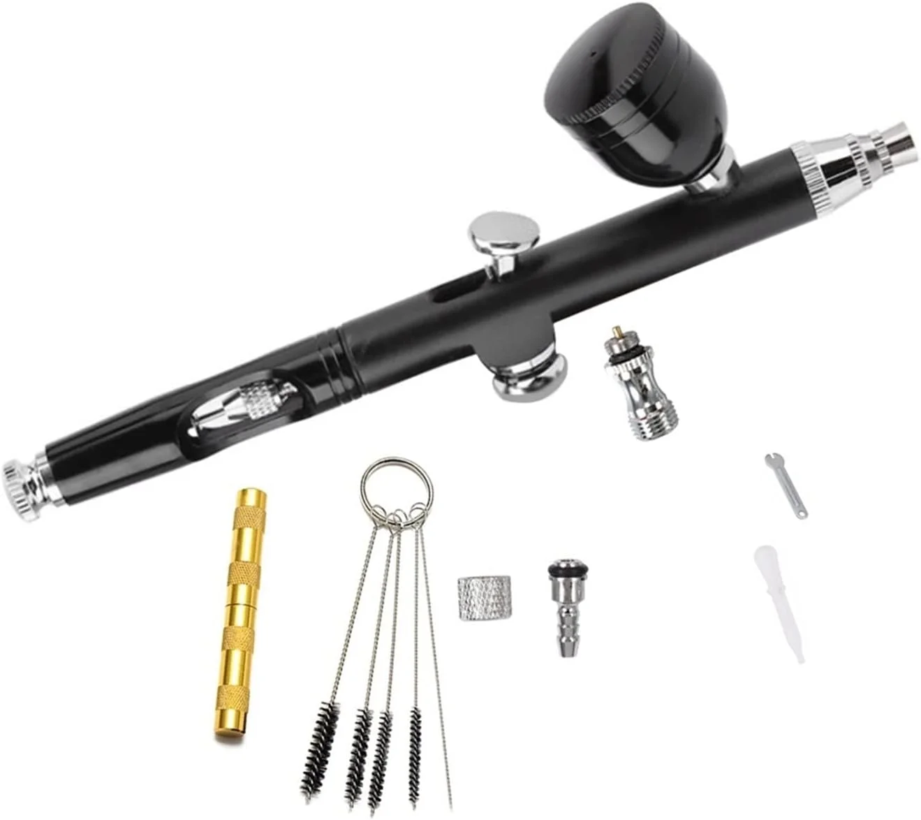 ایر براش کیت مینی قابل حمل دو حالته با قلم پمپ رنگ برای آرایش، طراحی ناخن، کیک، مدل اسباب بازی برای نقاشی و مدل سازی DIY