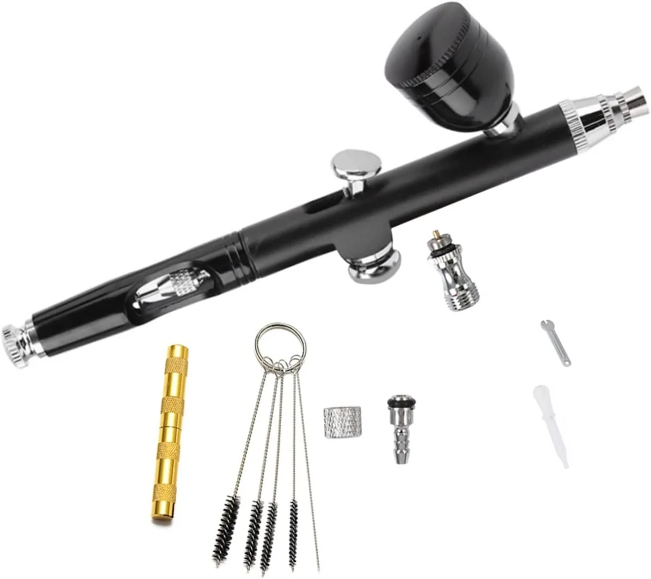 ایر براش کیت مینی قابل حمل دو حالته با قلم پمپ رنگ برای آرایش، طراحی ناخن، کیک، مدل اسباب بازی برای نقاشی و مدل سازی DIY