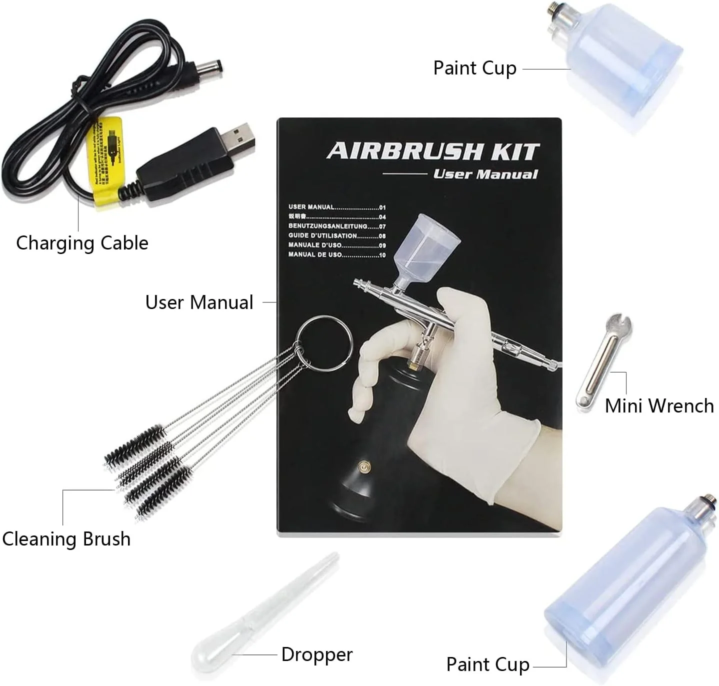 ایر براش شارژی دو حالته با کمپرسور، مینی ایر براش قابل شارژ دستی با باتری قابل تعویض برای نقاشی، مدل، ناخن، آرایش، قرمز ایر براش شارژی دو حالته با کمپرسور، مینی ایر براش قابل شارژ دستی با باتری قابل تعویض برای نقاشی، مدل، ناخن، آرایش، قرمز