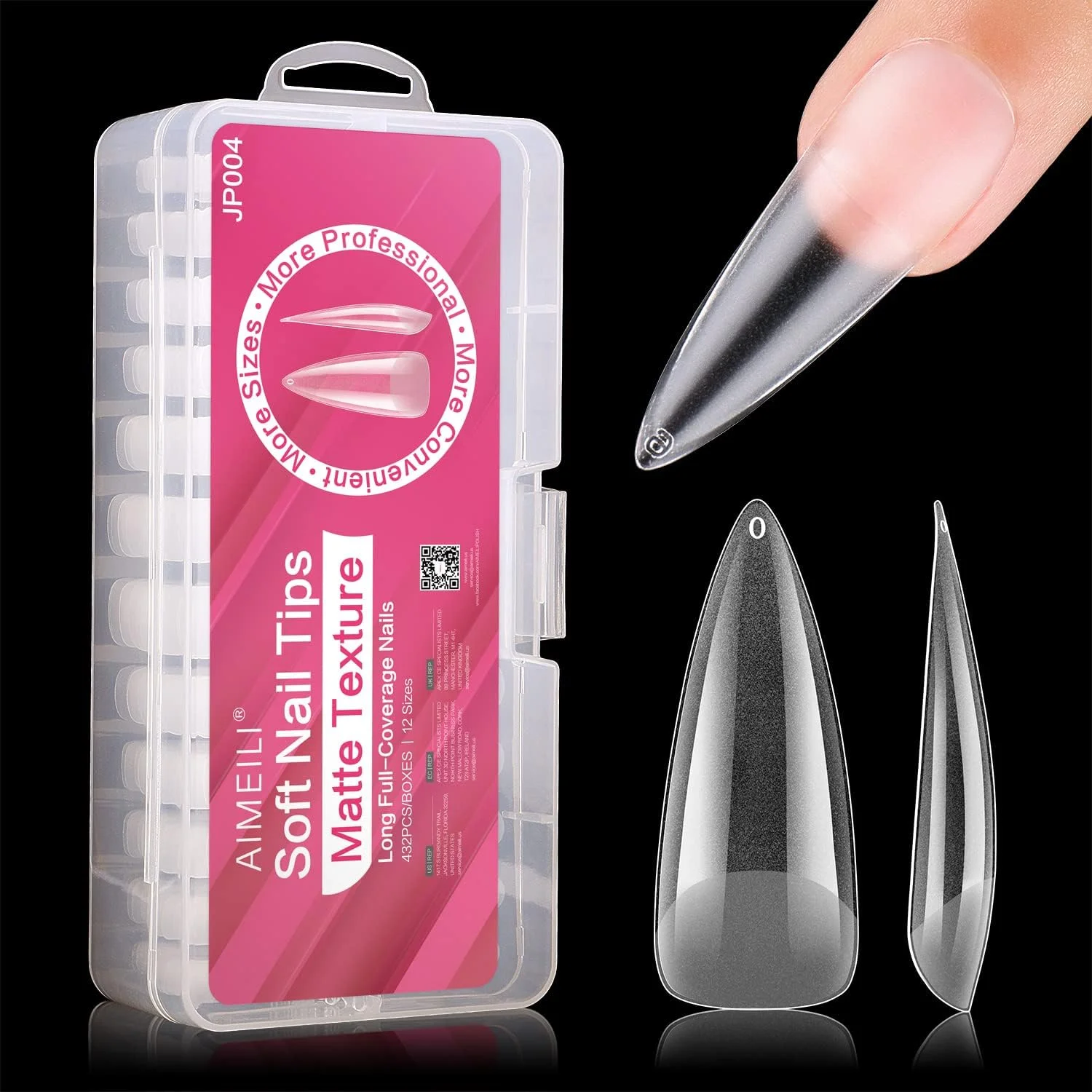 نکات ناخن مصنوعی AIMEILI، ۴۳۲ عدد، نکات ناخن از پیش بافر شده، نکات ناخن پوشش کامل برای اکستنشن ناخن خیساندنی، ناخن های مصنوعی اکریلیک با جعبه برای سالن هنر ناخن و DIY خانگی، ۱۰ سایز نکات ناخن مصنوعی AIMEILI، ۴۳۲ عدد، نکات ناخن از پیش بافر شده، نکات ناخن پوشش کامل برای اکستنشن ناخن خیساندنی، ناخن های مصنوعی اکریلیک با جعبه برای سالن هنر ناخن و DIY خانگی، ۱۰ سایز