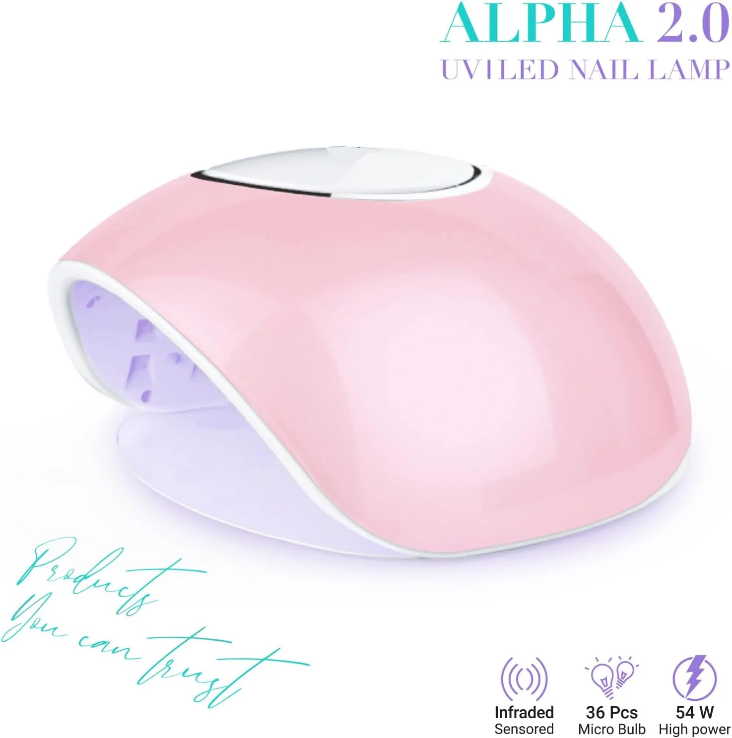 دستگاه خشک کن لاک ناخن سیمی آلفا 2.0 UV LED – 54 وات – 5 تنظیمات تایمر – 36 عدد چراغ UV LED – خشک کن آسان و سریع لاک ناخن برای لاک ژل – سنسور خودکار – نمایشگر LCD دستگاه خشک کن لاک ناخن سیمی آلفا 2.0 UV LED – 54 وات – 5 تنظیمات تایمر – 36 عدد چراغ UV LED – خشک کن آسان و سریع لاک ناخن برای لاک ژل – سنسور خودکار – نمایشگر LCD