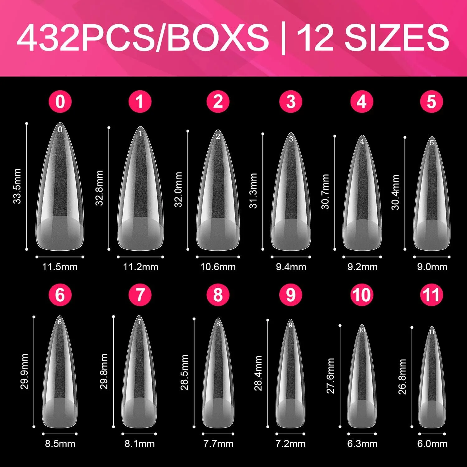 نکات ناخن مصنوعی AIMEILI، ۴۳۲ عدد، نکات ناخن از پیش بافر شده، نکات ناخن پوشش کامل برای اکستنشن ناخن خیساندنی، ناخن های مصنوعی اکریلیک با جعبه برای سالن هنر ناخن و DIY خانگی، ۱۰ سایز نکات ناخن مصنوعی AIMEILI، ۴۳۲ عدد، نکات ناخن از پیش بافر شده، نکات ناخن پوشش کامل برای اکستنشن ناخن خیساندنی، ناخن های مصنوعی اکریلیک با جعبه برای سالن هنر ناخن و DIY خانگی، ۱۰ سایز