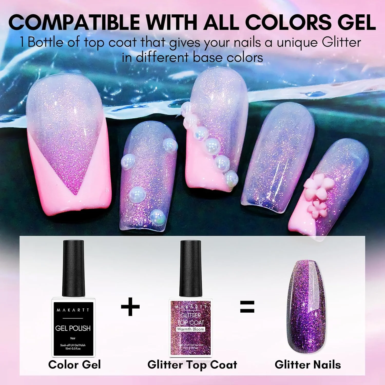 لاک ژل تاپ کت اکلیلی بدون اثر ماکارت، لاک ژل یو وی ال ای دی صورتی آرورا، درخشش بالا و ماندگاری طولانی، 10 میلی لیتر، ایده آل برای طراحی ناخن و مانیکورهای DIY لاک ژل تاپ کت اکلیلی بدون اثر ماکارت، لاک ژل یو وی ال ای دی صورتی آرورا، درخشش بالا و ماندگاری طولانی، 10 میلی لیتر، ایده آل برای طراحی ناخن و مانیکورهای DIY