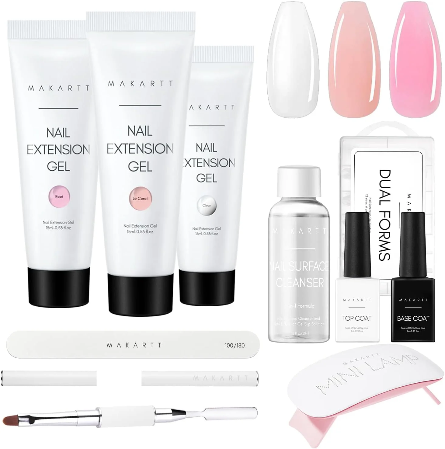 ست ژل اکستنشن ناخن پلی P-29 Makartt، کیت آزمایشی ژل سازنده تقویت ناخن، کیت کامل حرفه ای فرنچ ست ژل اکستنشن ناخن پلی P-29 Makartt، کیت آزمایشی ژل سازنده تقویت ناخن، کیت کامل حرفه ای فرنچ
