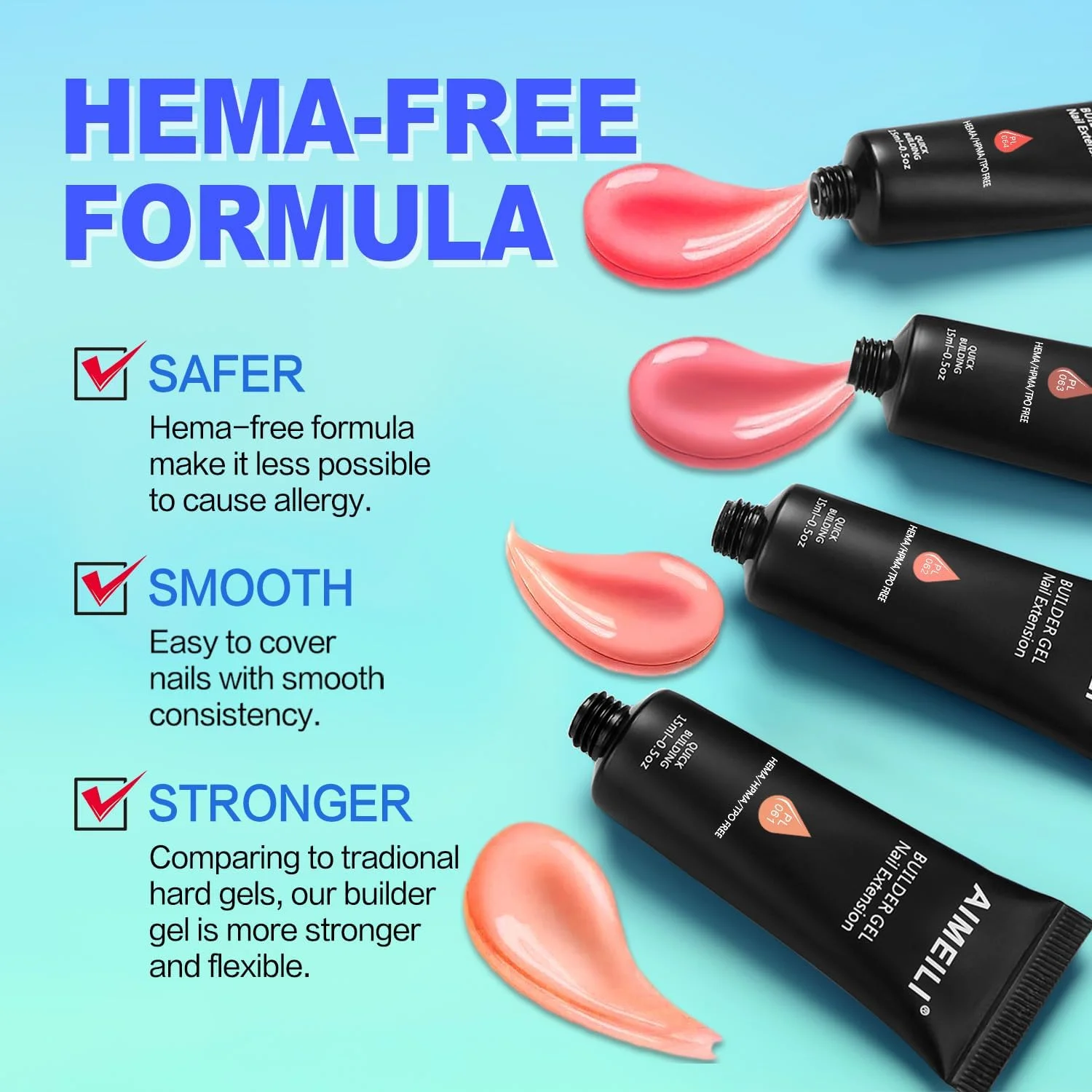 ژل بیلدر سریع خشک شونده شفاف آیمیلی 30 میلی لیتر، ابزار افزایش طول ناخن، ژل پولی ناخن - 063 ژل بیلدر سریع خشک شونده شفاف آیمیلی 30 میلی لیتر، ابزار افزایش طول ناخن، ژل پولی ناخن - 063