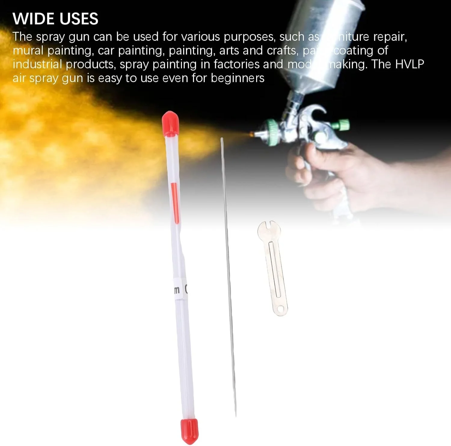 کیت ایربراش عمومی، ایربراش با نازل رهاسازی سریع 0.3 میلی‌متری، فنجان 15 سی‌سی، مناسب برای نقاشی، طراحی و لوازم هنری، قلم ایربراش دوال اکشن گرانشی برای هنر ناخن، نقاشی، آرایش و کیک