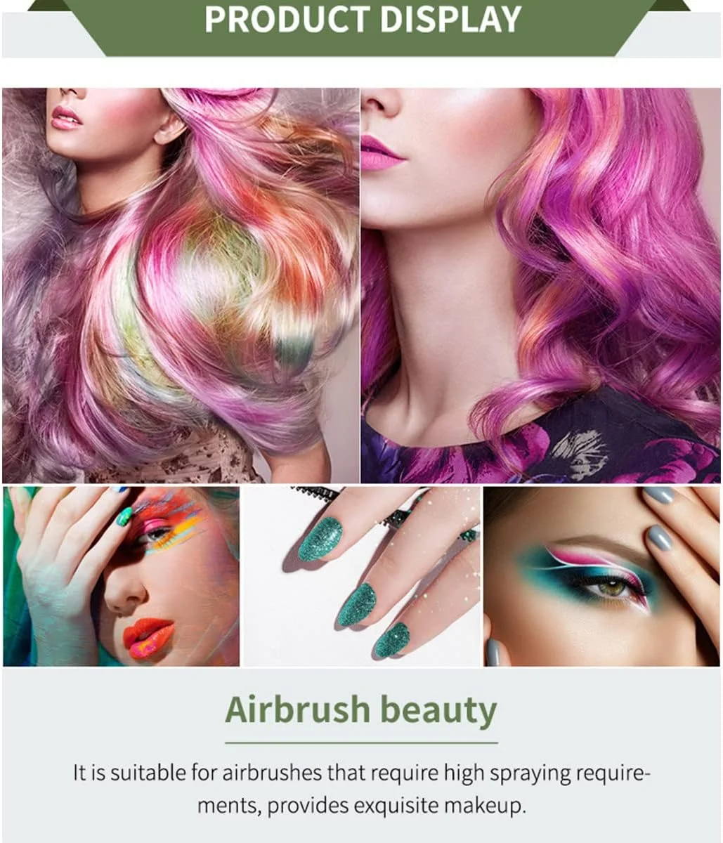 کیت ایربراش با کمپرسور هوا | محافظت حرارتی، کیت ایربراش کم صدا 45db | ست رنگ آمیزی، صنایع دستی، اسپری کیک، مدل، ابزار ناخن