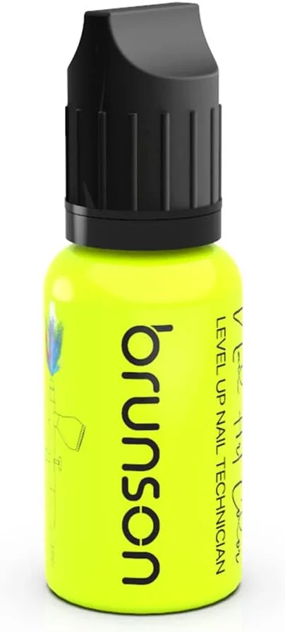 جوهر طراحی ناخن، رنگ ایربراش، رنگ اکریلیک، لاک ناخن/رنگدانه برای مدل، سرگرمی، صنایع دستی، چرم و رنگ آمیزی کفش، رنگ های طراحی ناخن ایربراش فلورسنت زرد نئون (15 میلی لیتر)