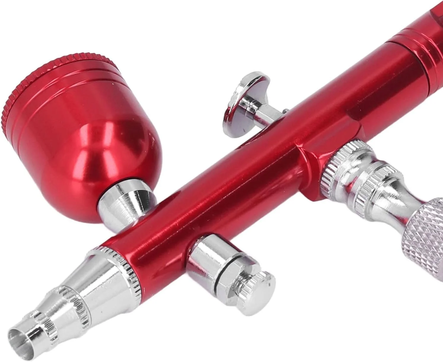 ایر براش کوچک قابل حمل G1/8 DIY برای آرایش، طراحی ناخن، خالکوبی، صنایع دستی لباس، ایربراش برنجی (AR180 قرمز)