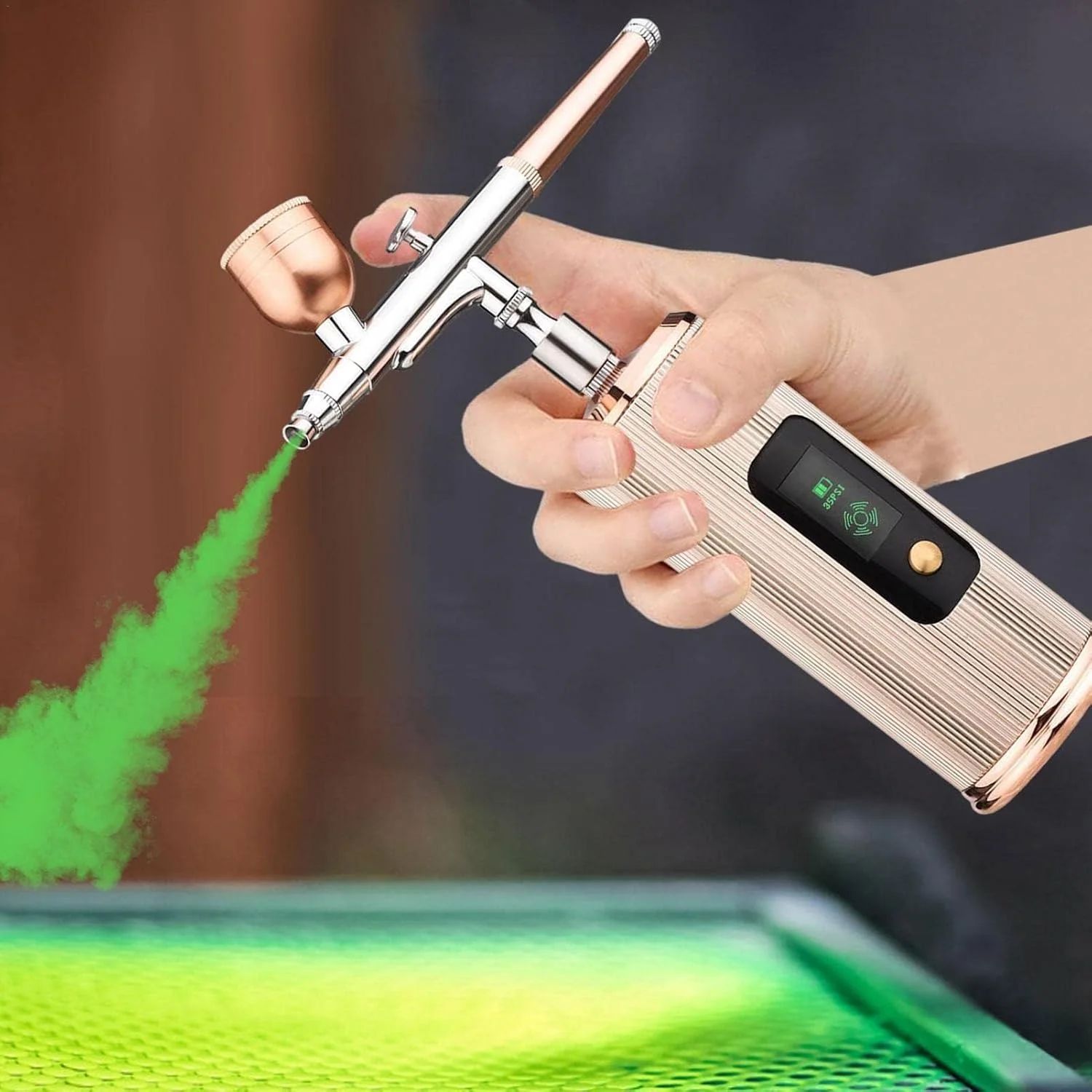 ایربراش شارژی - ایربراش شارژی قابل حمل با نازل 0.3 میلی متری | ایربراش دستی برای مدل، مینیاتور، ناخن، هنر، آرایشگری ایربراش های کوچک قابل حمل ایربراش شارژی - ایربراش شارژی قابل حمل با نازل 0.3 میلی متری | ایربراش دستی برای مدل، مینیاتور، ناخن، هنر، آرایشگری ایربراش های کوچک قابل حمل