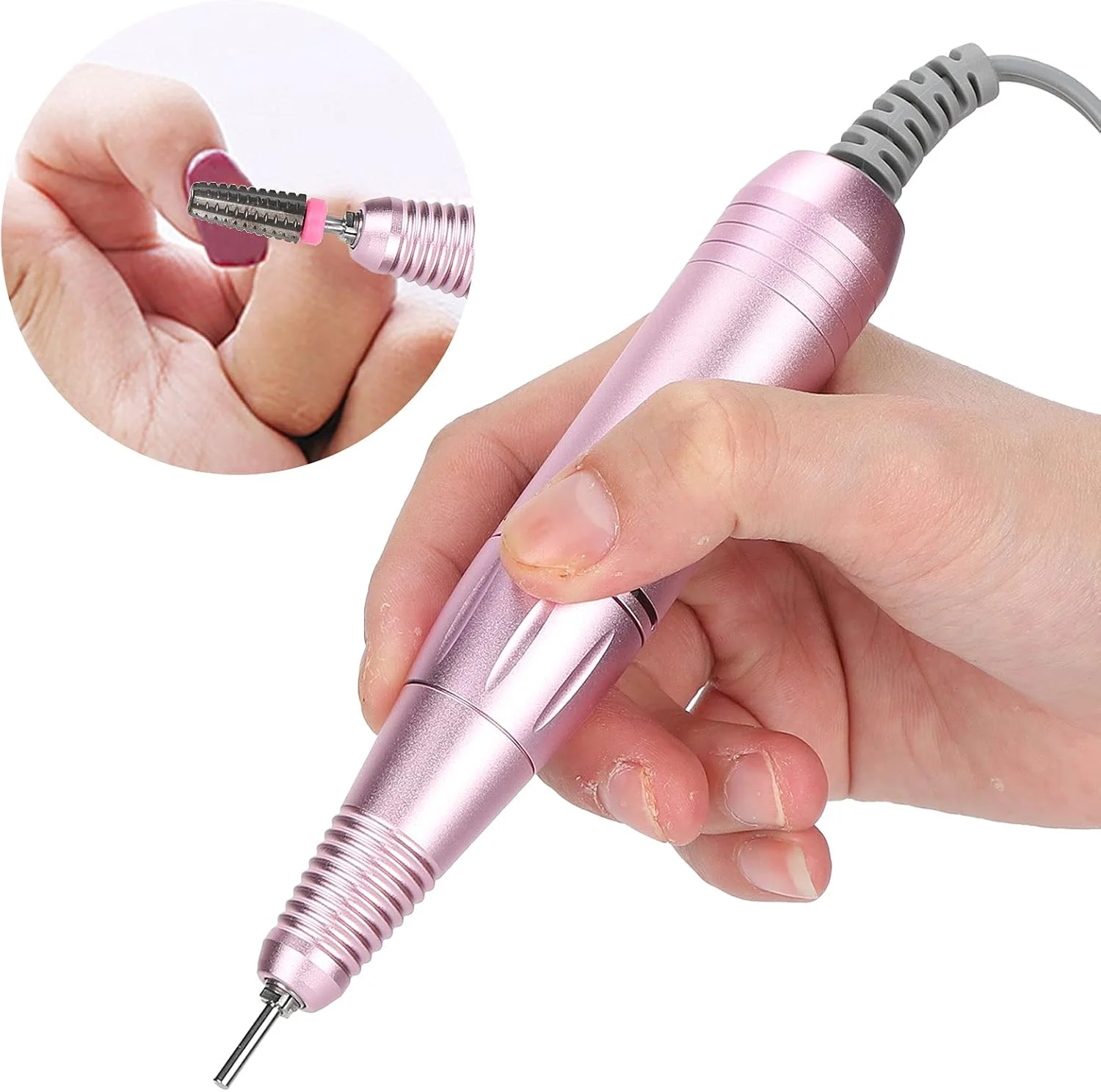 دسته دریل ناخن، قلم برقی جایگزین برای دستگاه دریل ناخن، دسته لوازم جانبی دستگاه پولیش ناخن