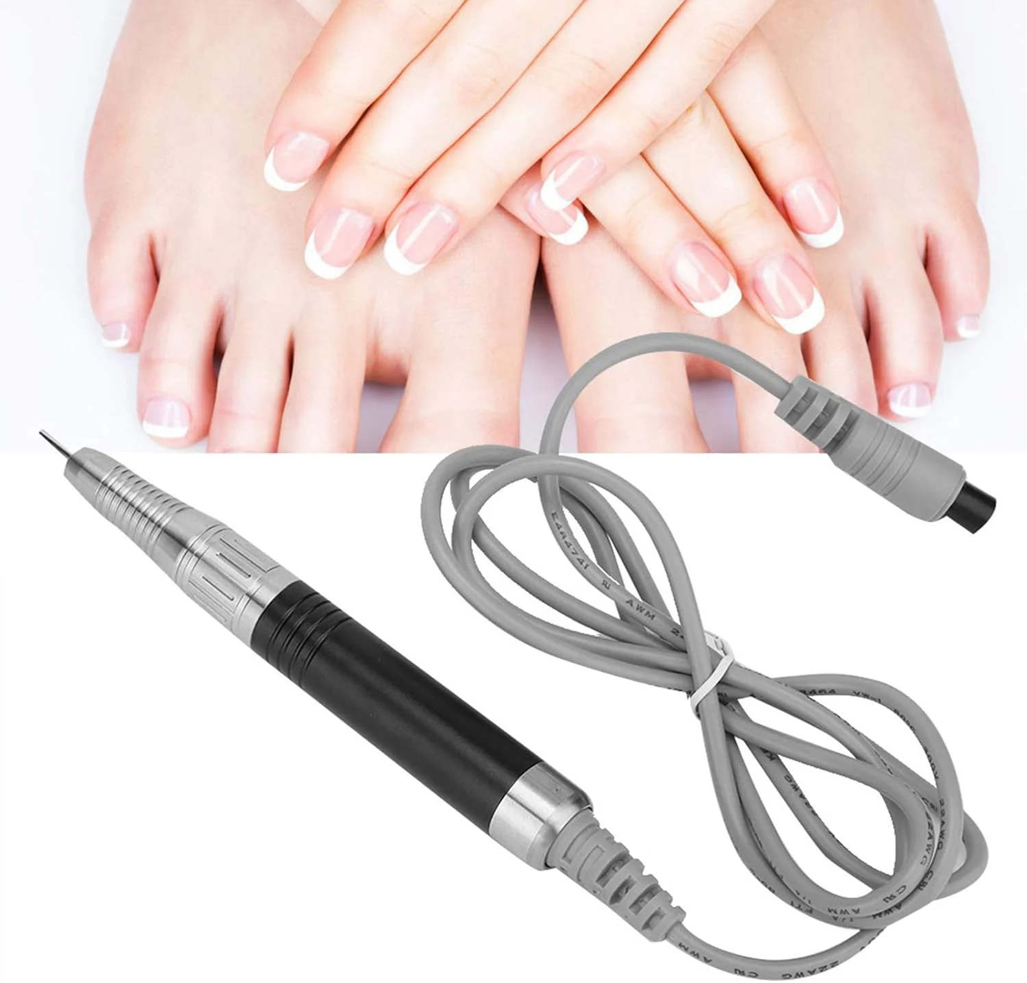 دسته سنگ زنی برقی ناخن کاربردی، قطعه دستی موتور لوازم جانبی کاربردی مانیکور فولاد ضد زنگ برای مانیکور