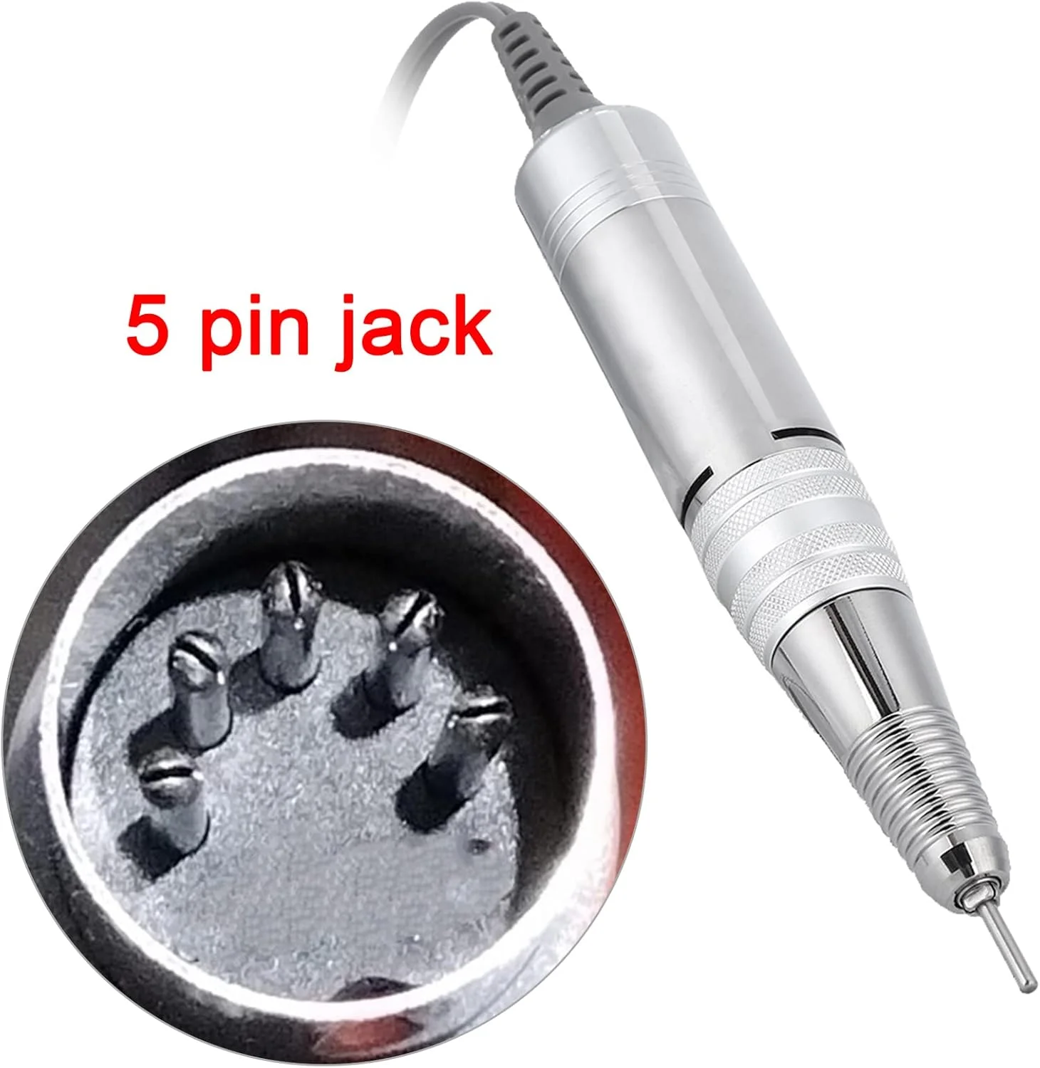 دسته جایگزین دریل ناخن مانیکور 35000 دور در دقیقه، هندپیس برای دستگاه پولیش ناخن برقی